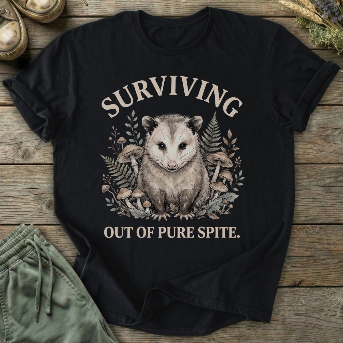 Printify T-Shirt Surviving Possum T-Shirt