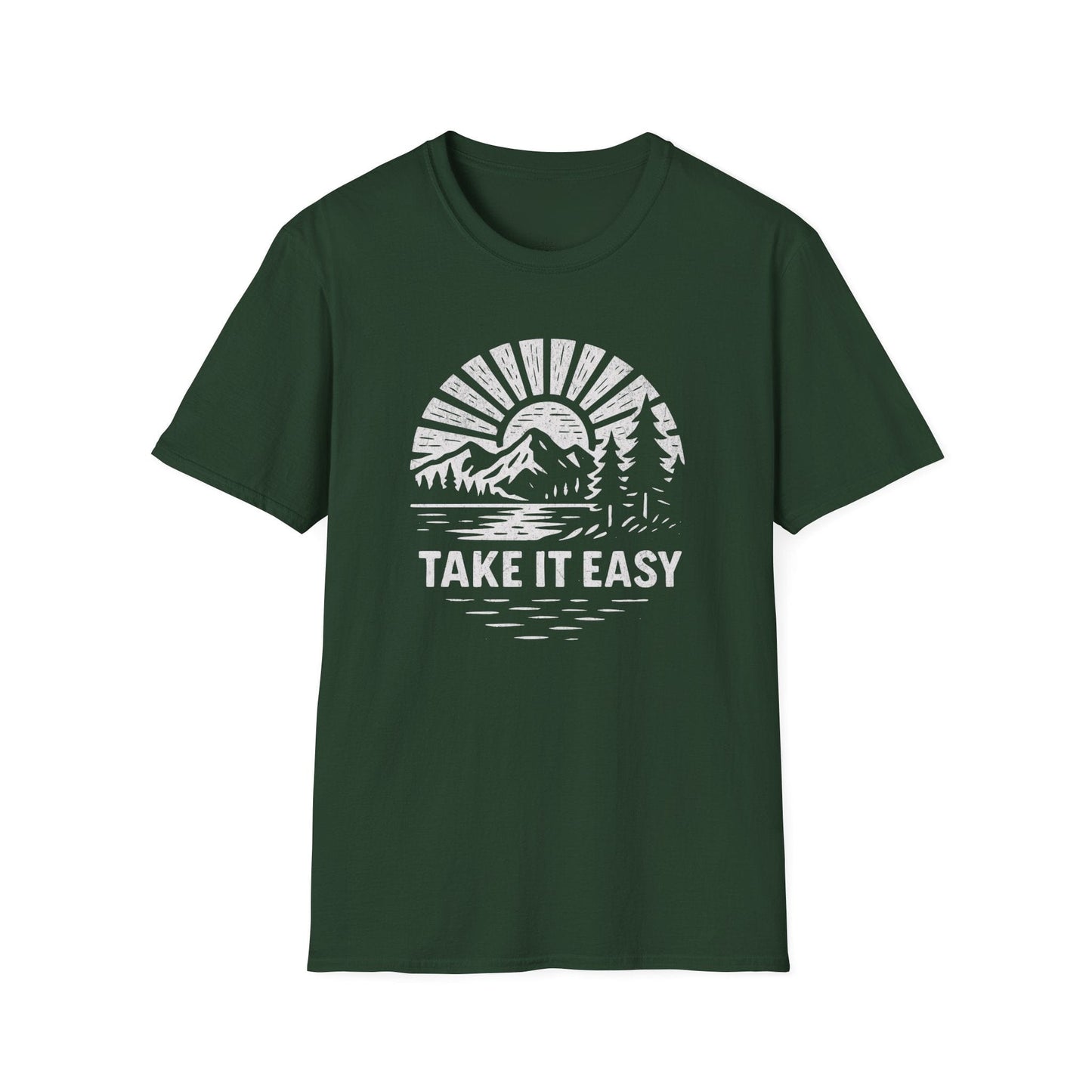 Printify T-Shirt Take It Easy Badge T-Shirt