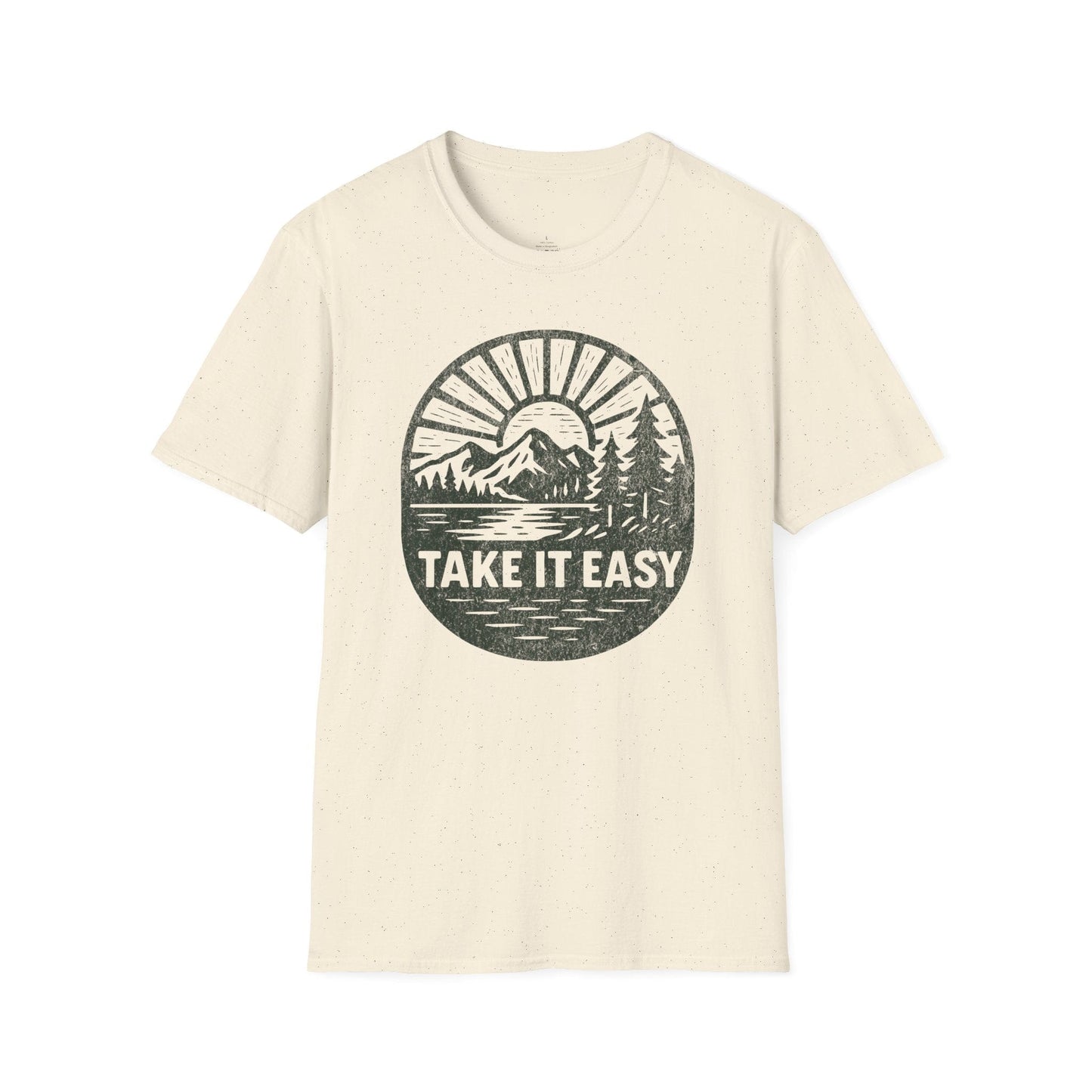 Printify T-Shirt Take It Easy Badge T-Shirt