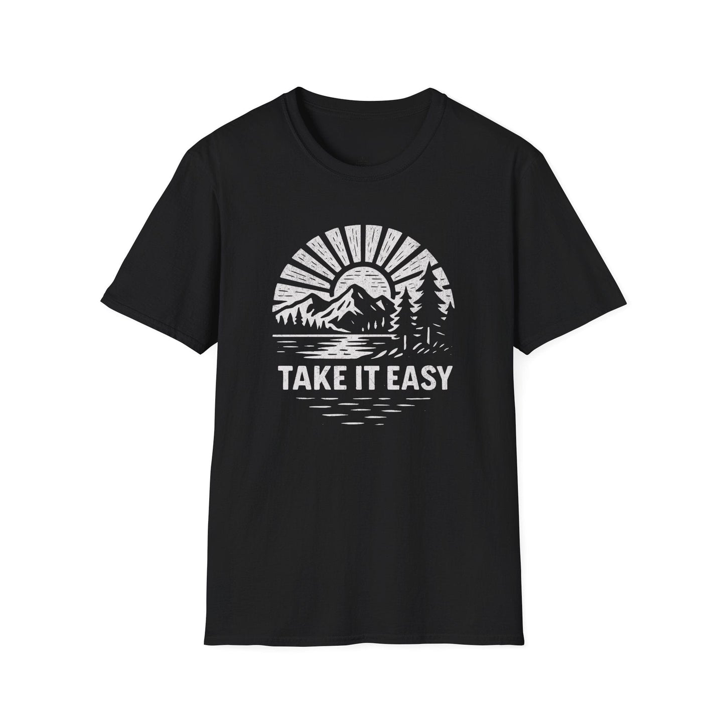 Printify T-Shirt Take It Easy Badge T-Shirt