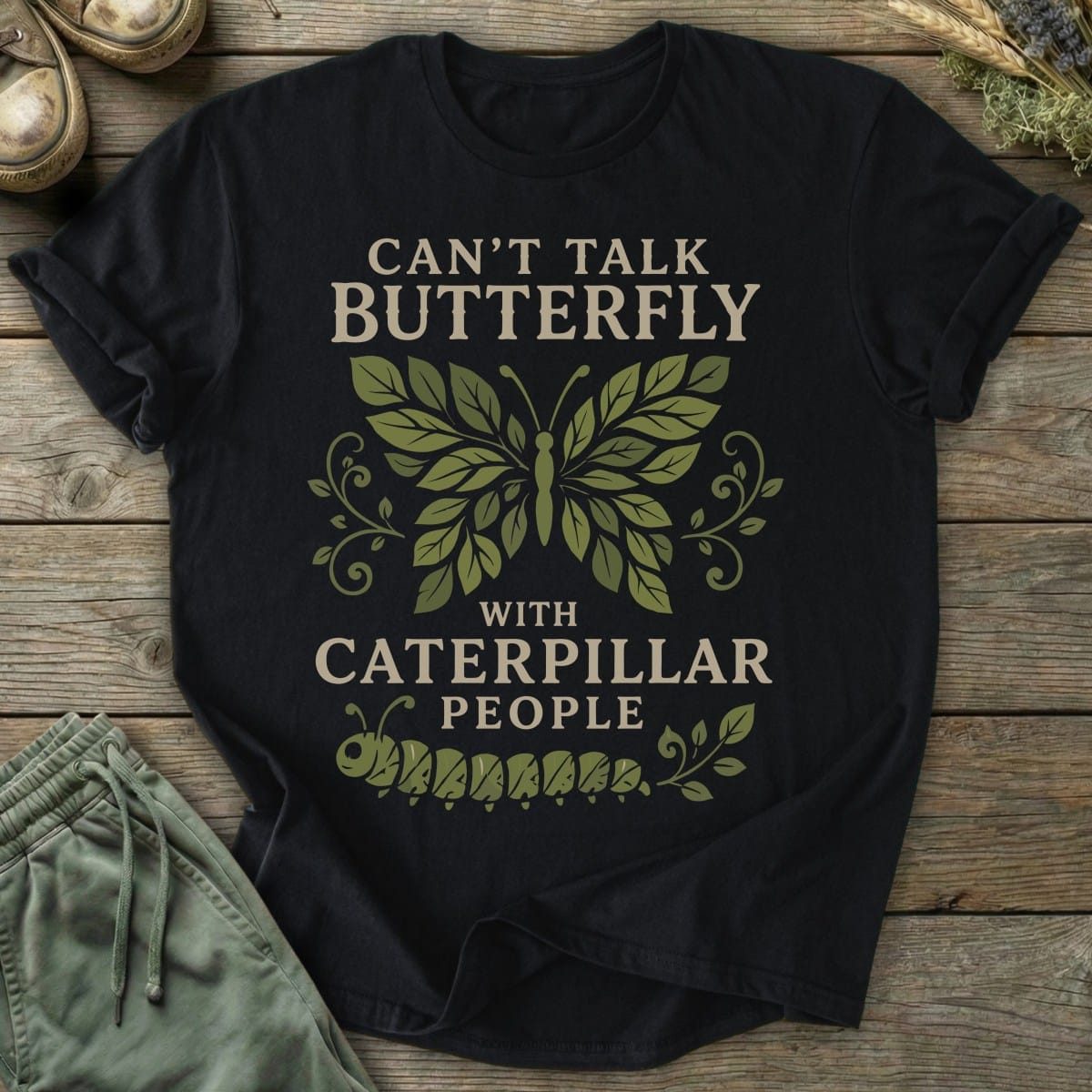 Printify T-Shirt Talk Butterfly T-Shirt