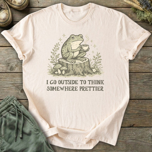 Printify T-Shirt Think Somewhere Prettier T-Shirt
