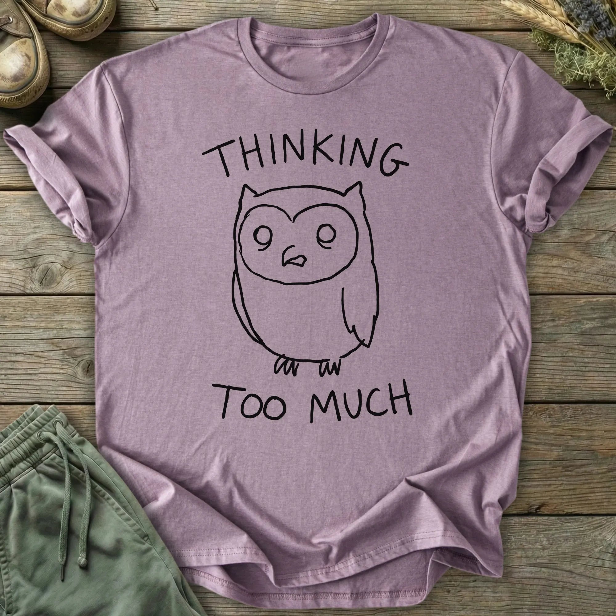 Printify T-Shirt Thinking Too Much T-Shirt