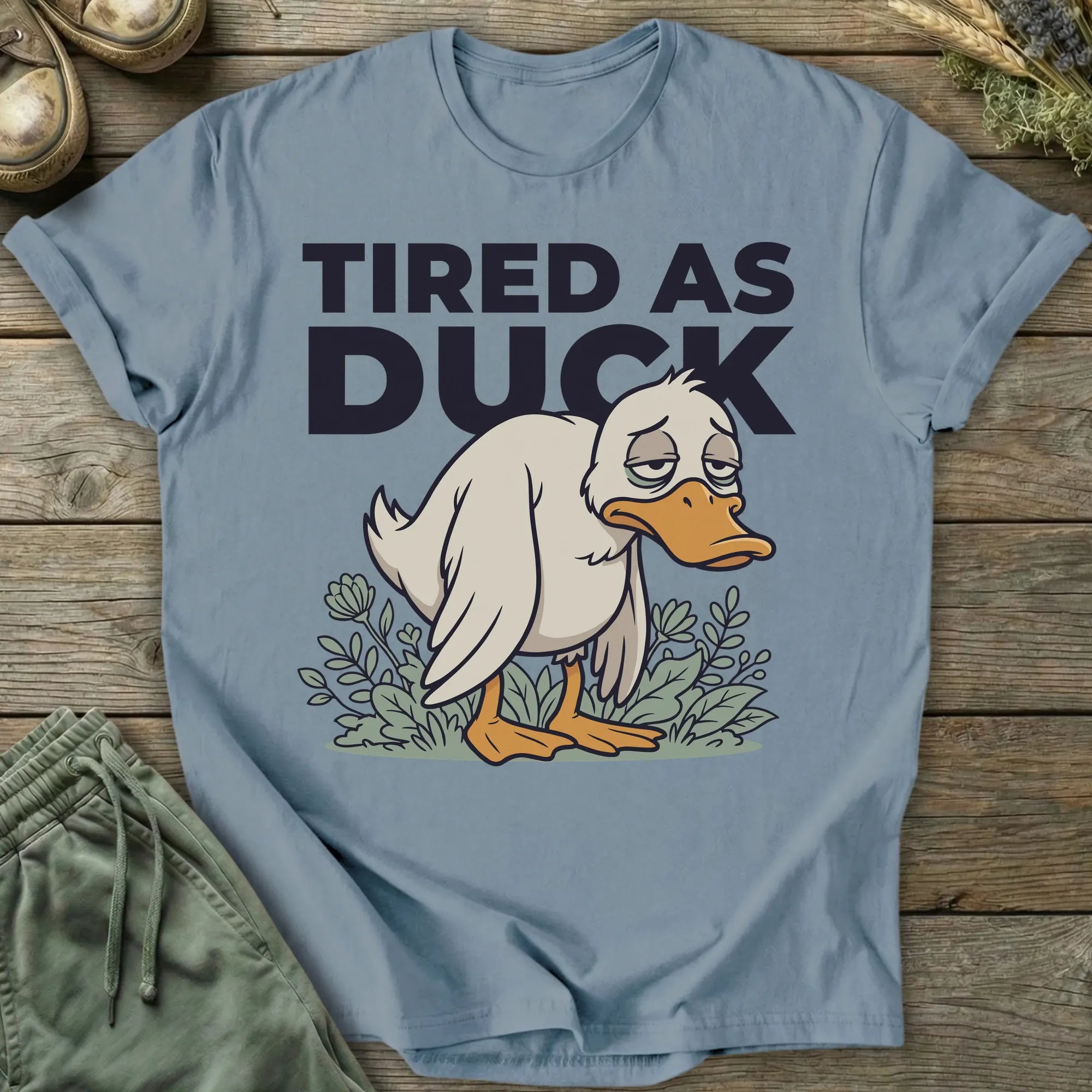 Printify T-Shirt Tired As Duck T-Shirt