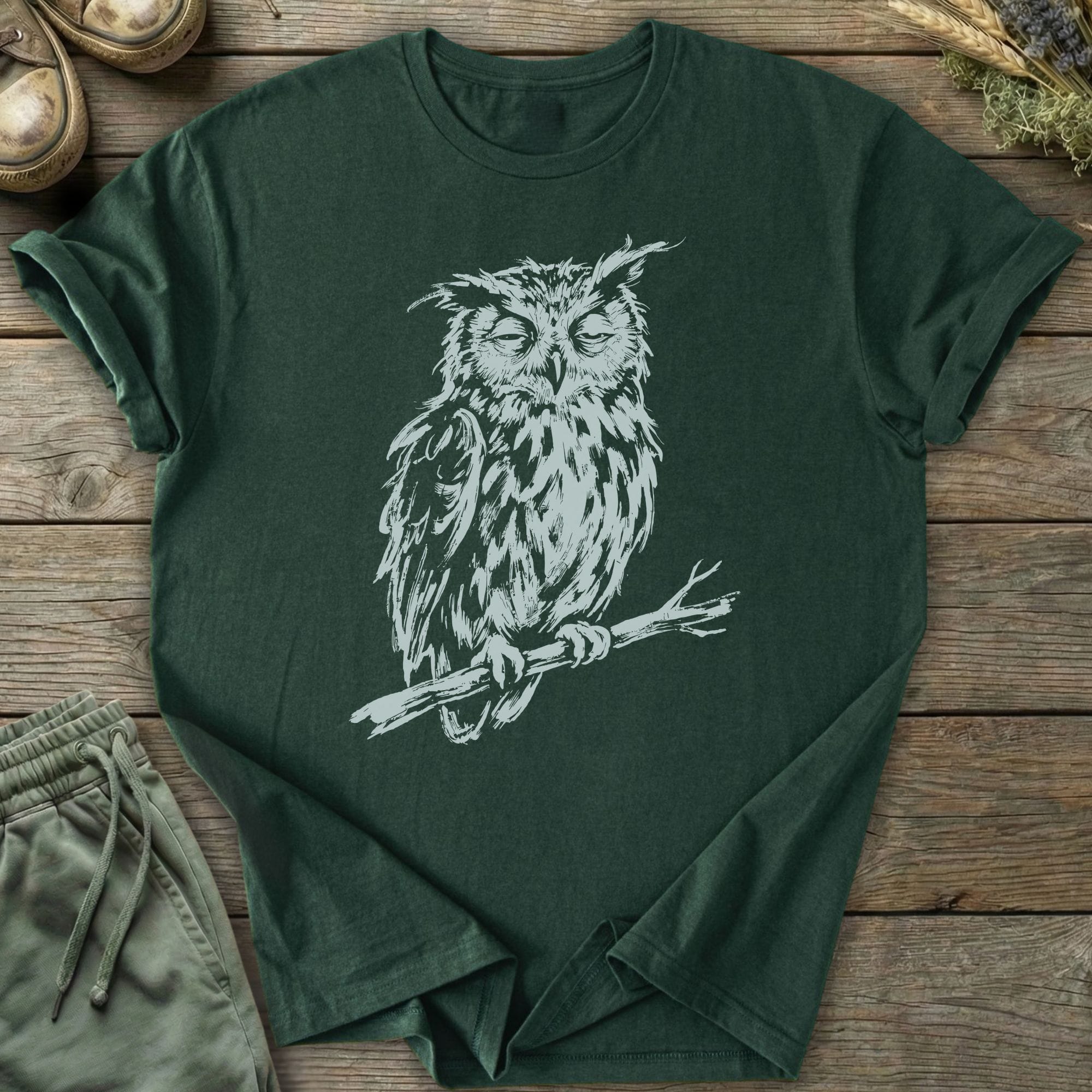 Printify T-Shirt Tired Owl T-Shirt
