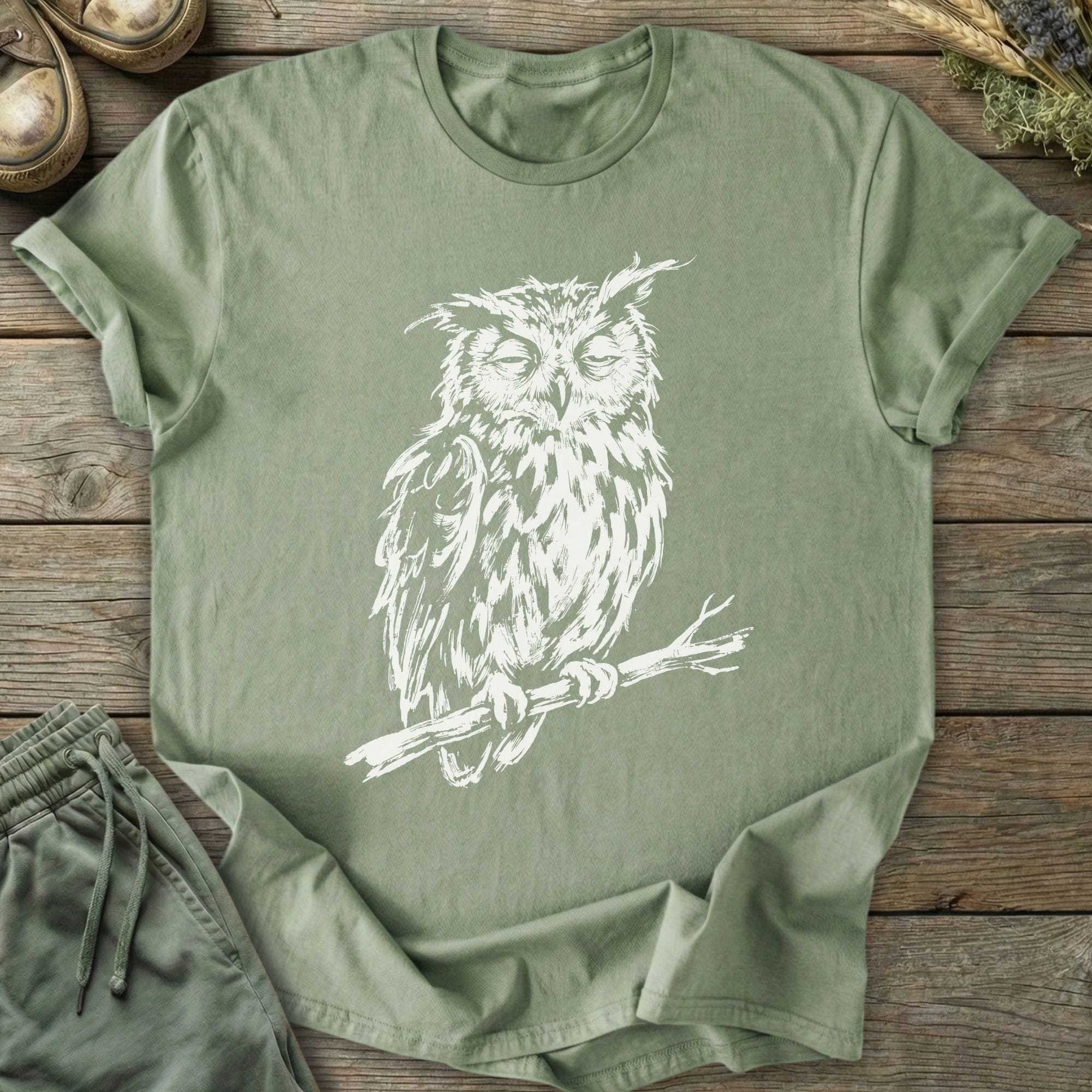 Printify T-Shirt Tired Owl T-Shirt