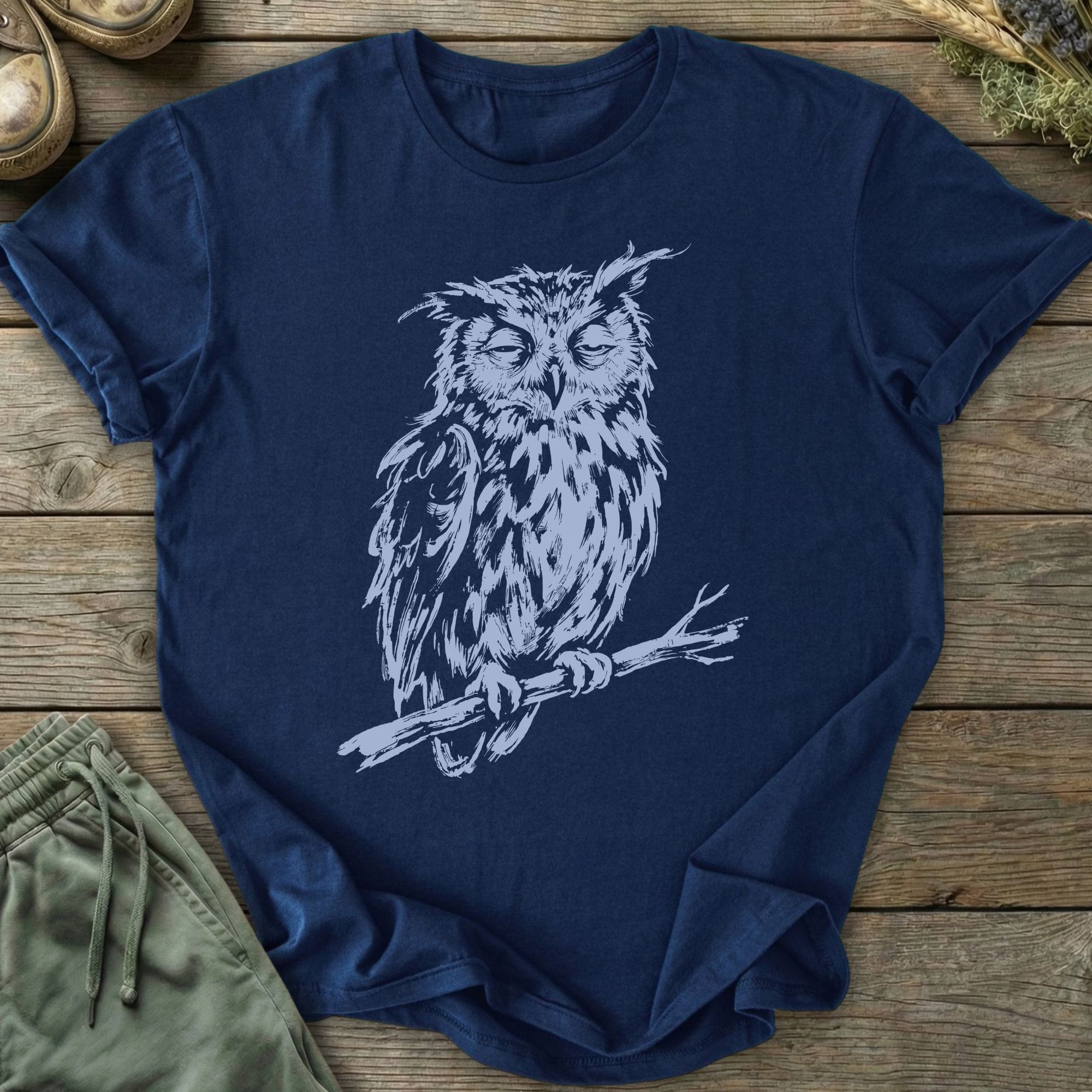 Printify T-Shirt Tired Owl T-Shirt