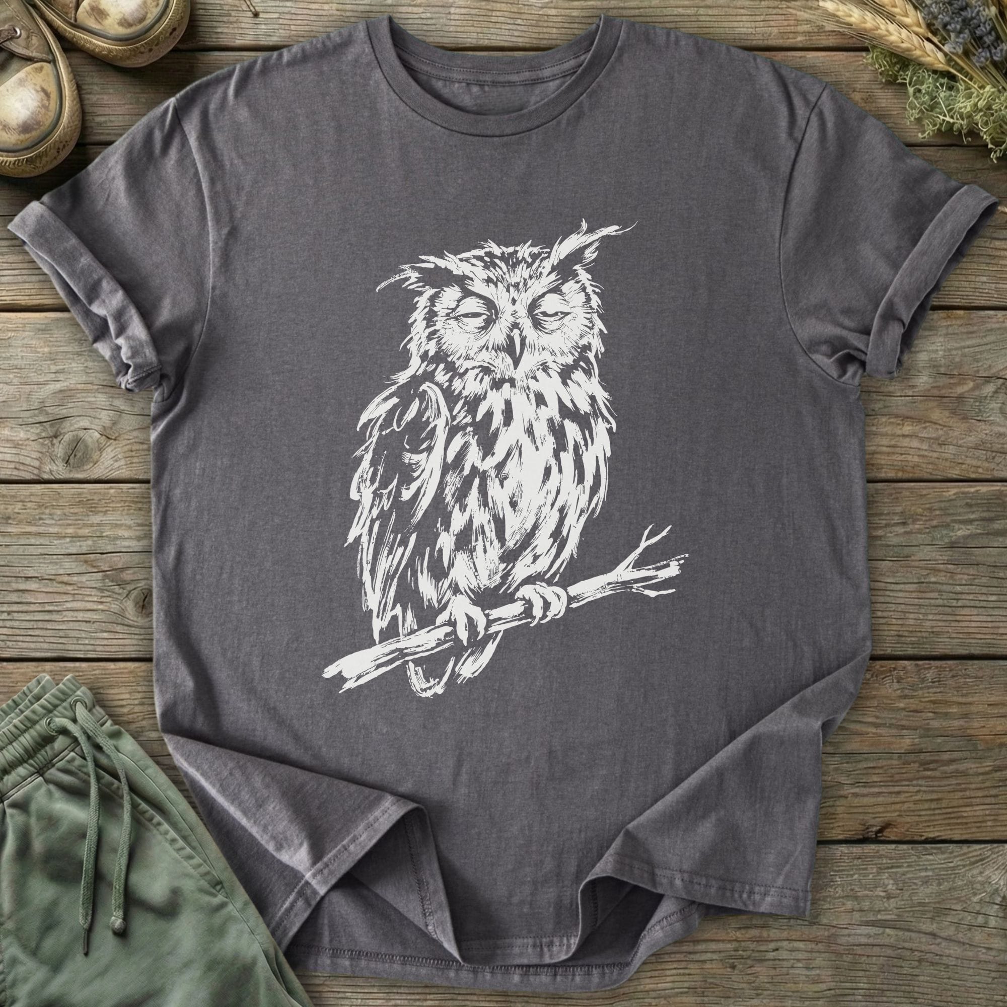 Printify T-Shirt Tired Owl T-Shirt