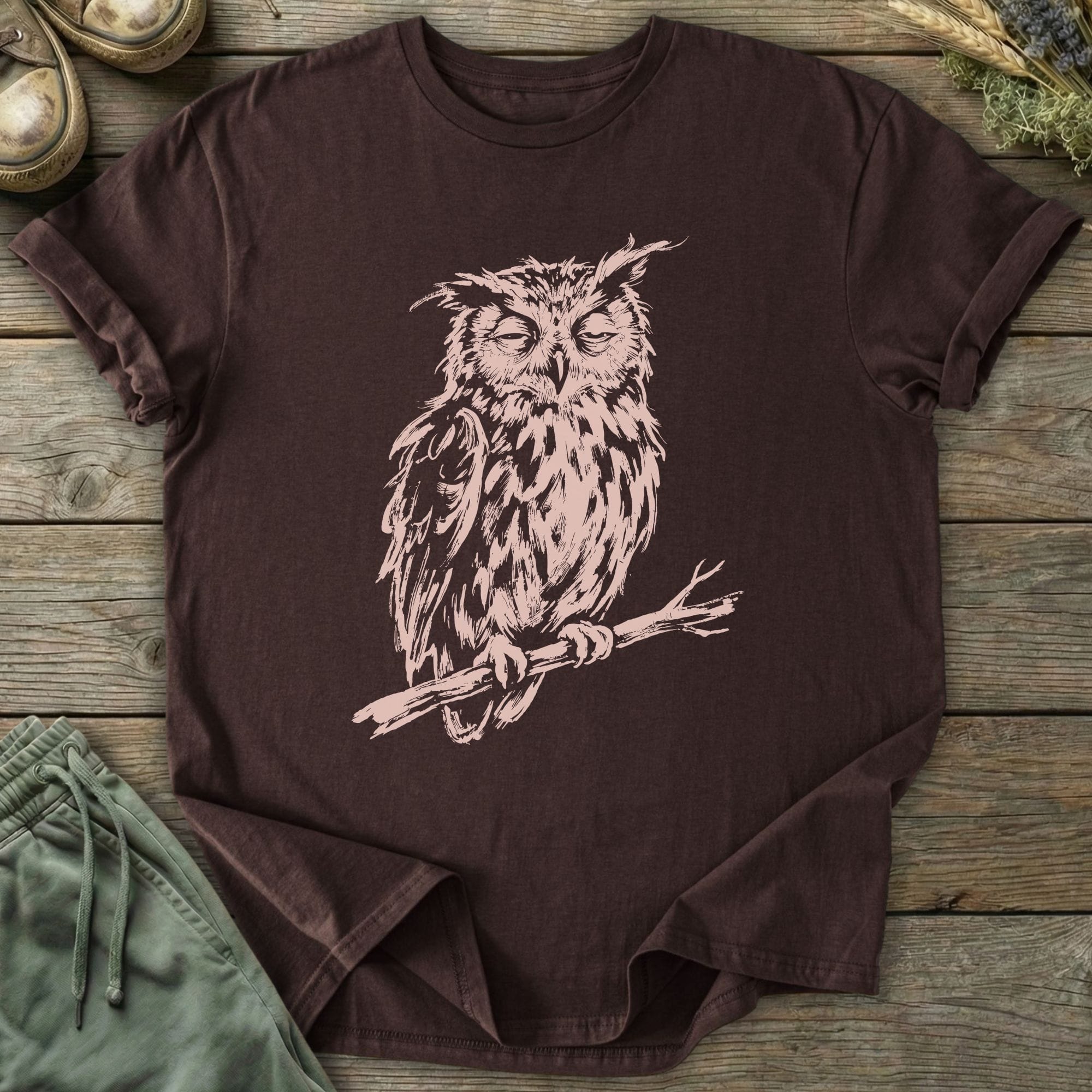 Printify T-Shirt Tired Owl T-Shirt
