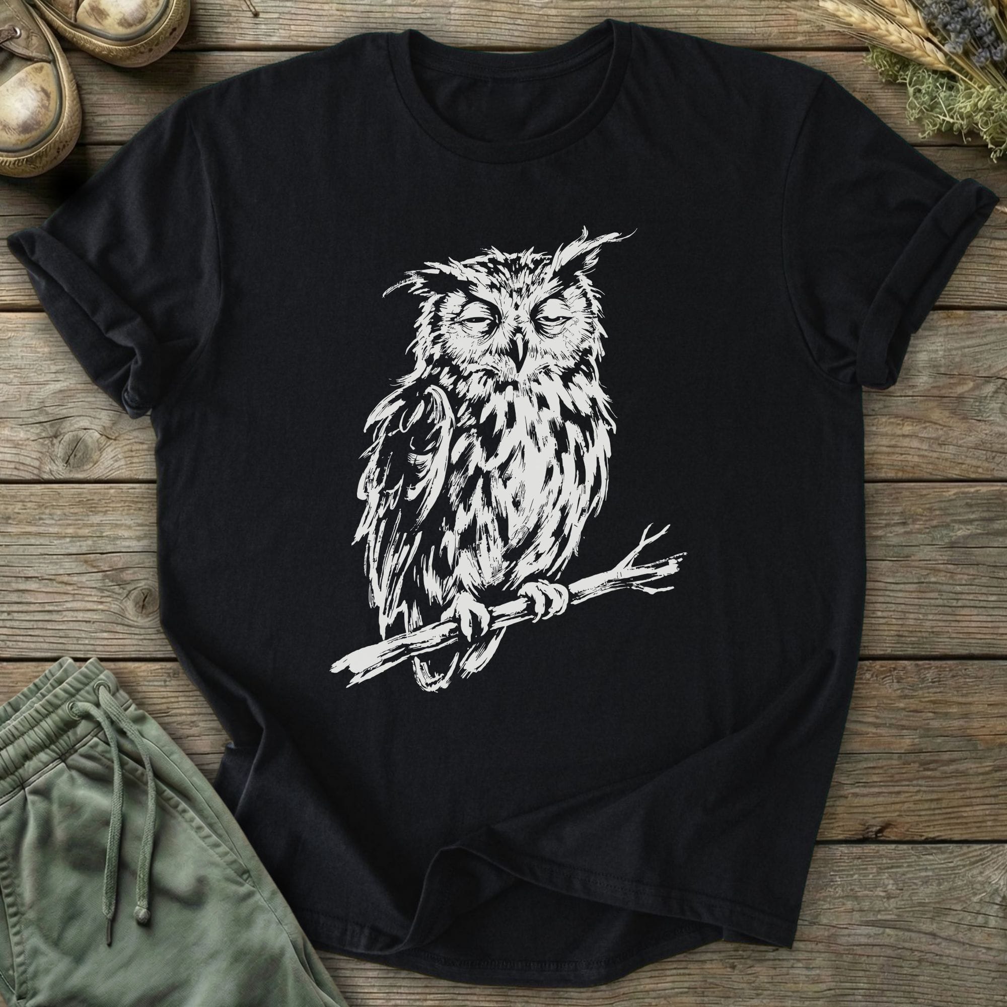 Printify T-Shirt Tired Owl T-Shirt