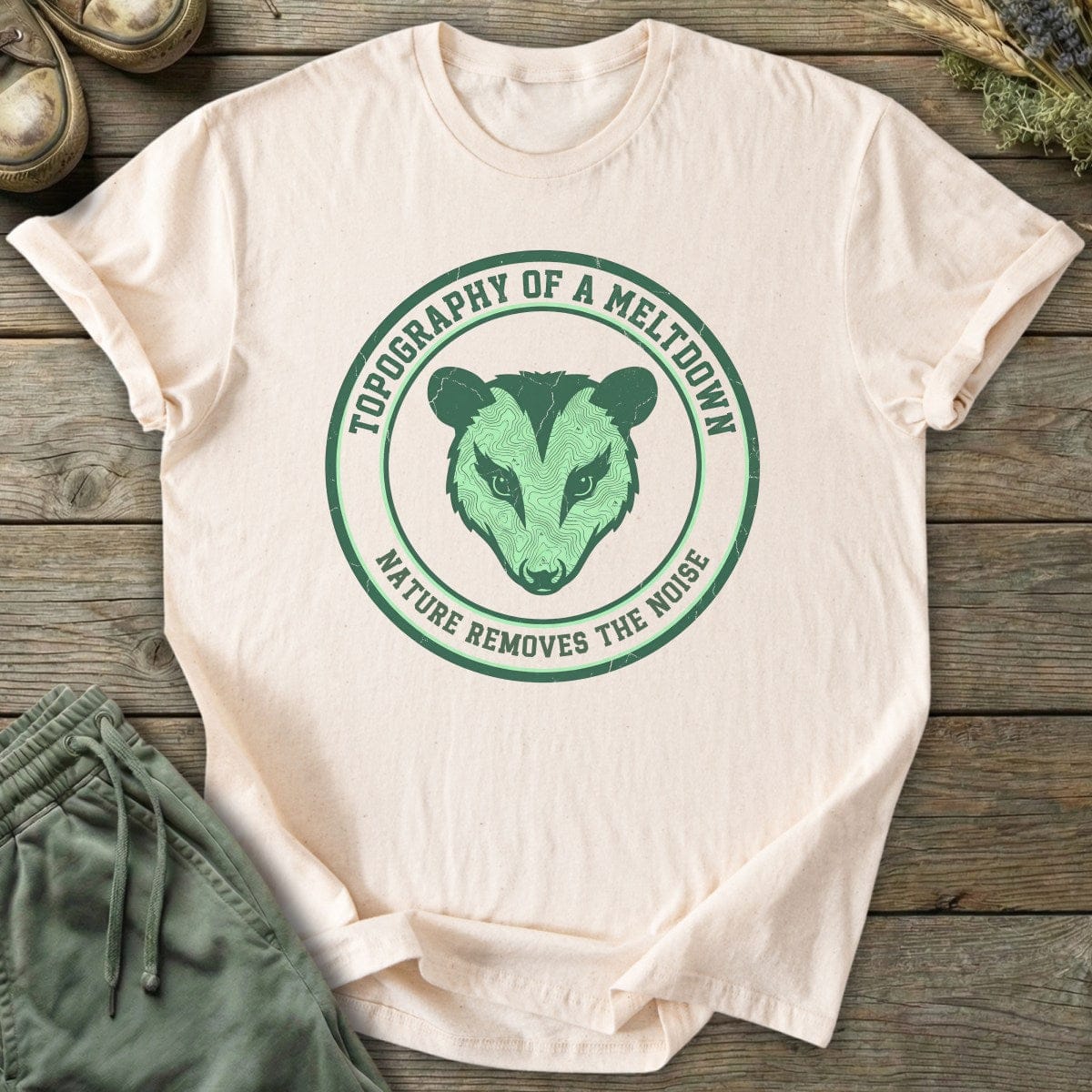 Printify T-Shirt Topography Of A Meltdown T-Shirt