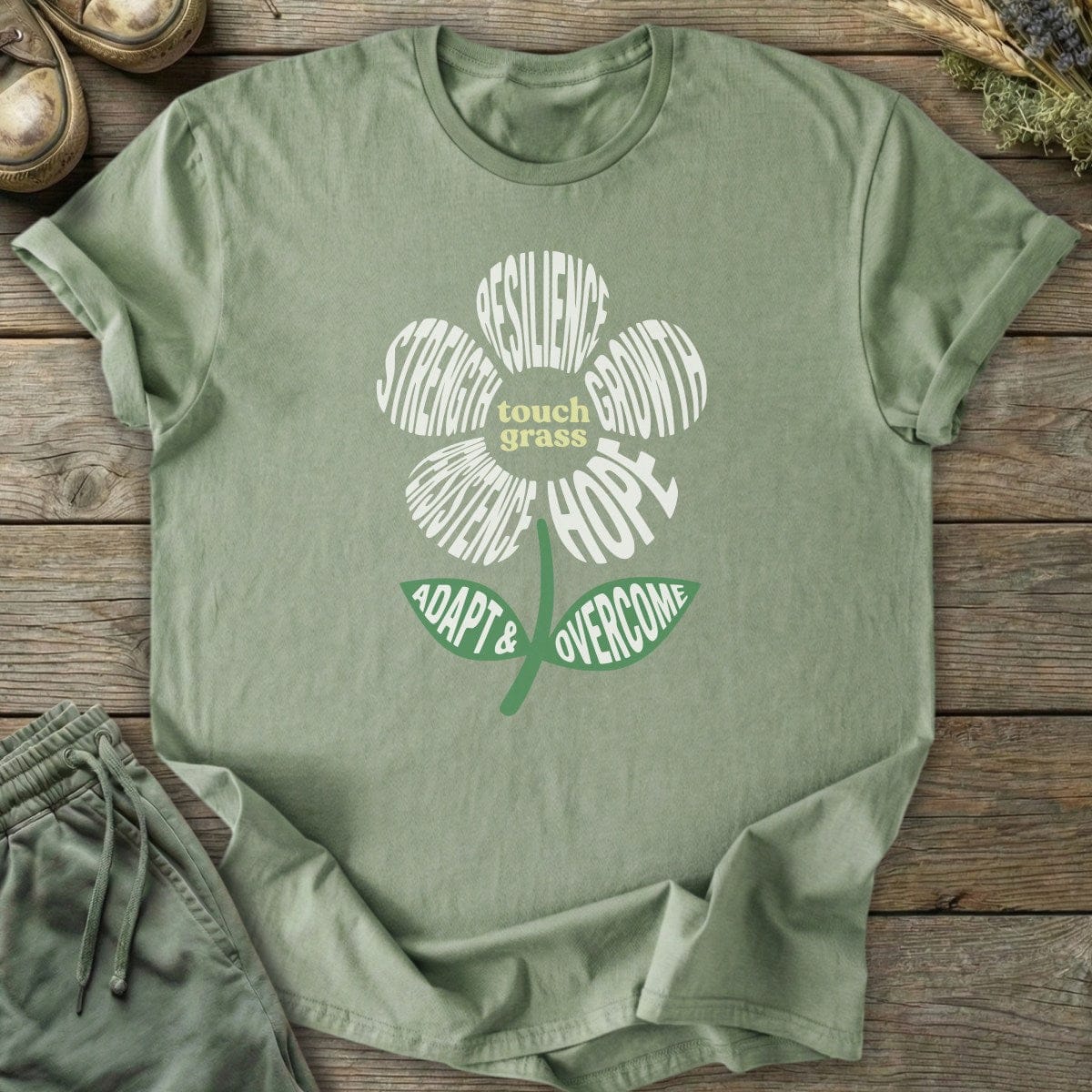 Printify T-Shirt Touch Grass Flower T-Shirt
