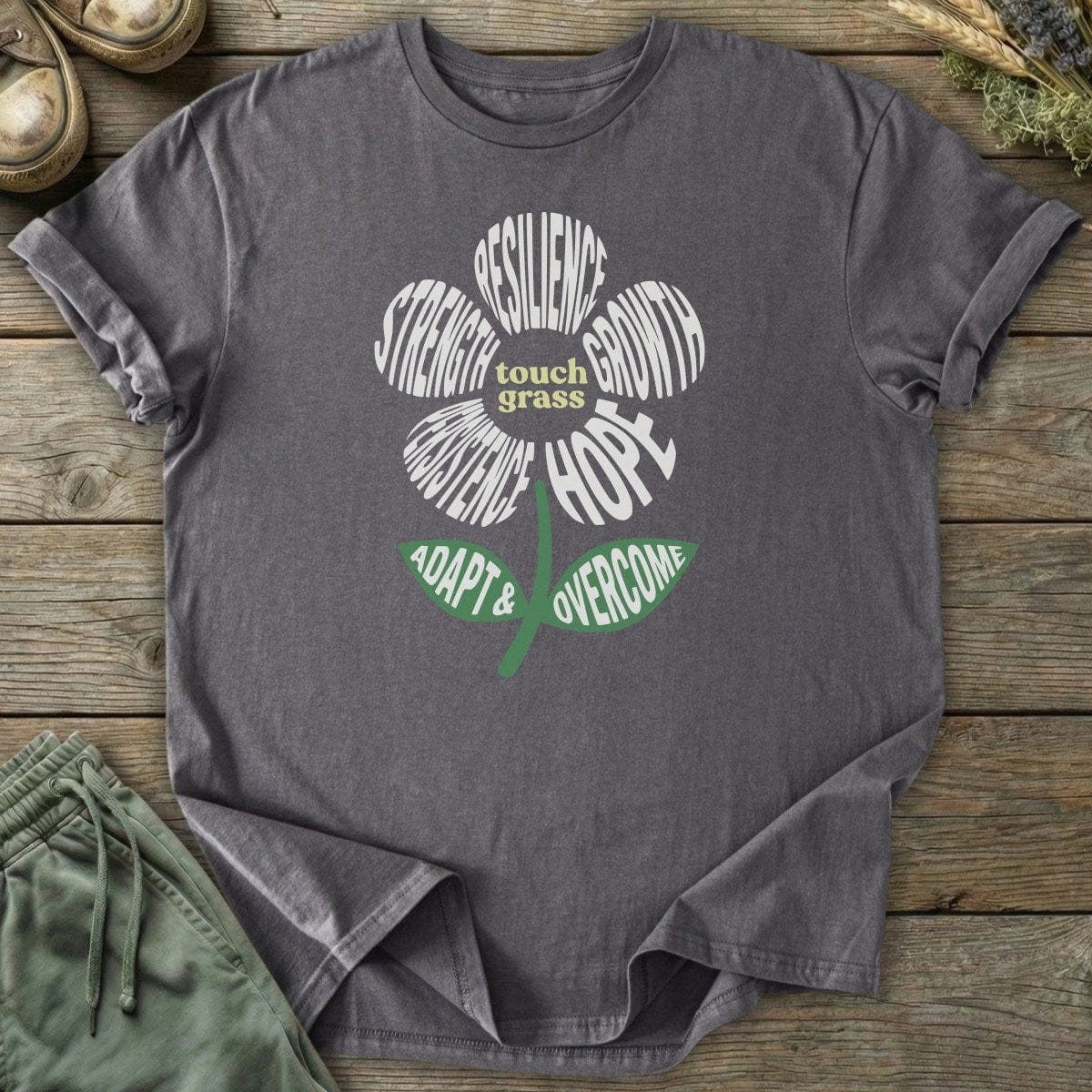 Printify T-Shirt Touch Grass Flower T-Shirt