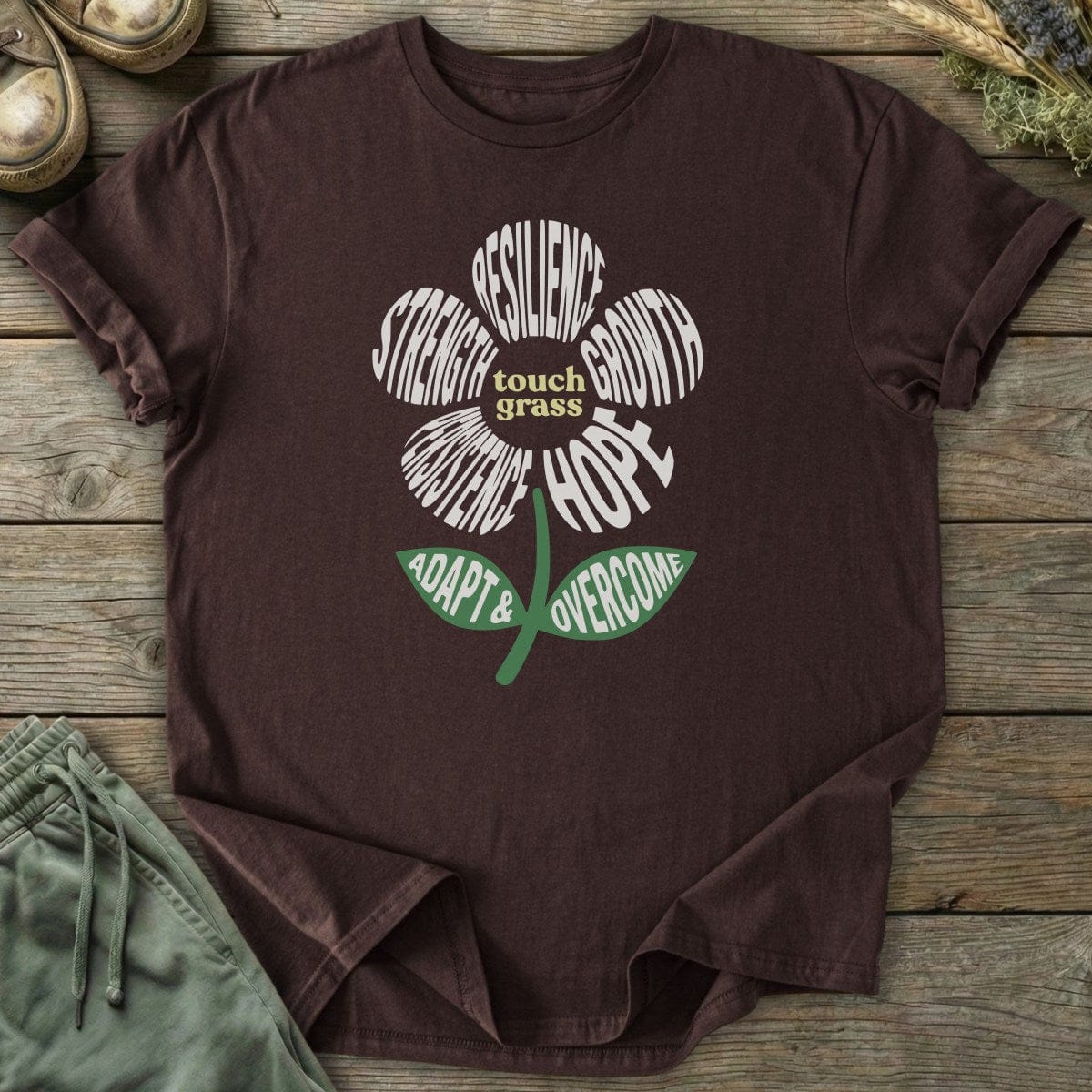 Printify T-Shirt Touch Grass Flower T-Shirt