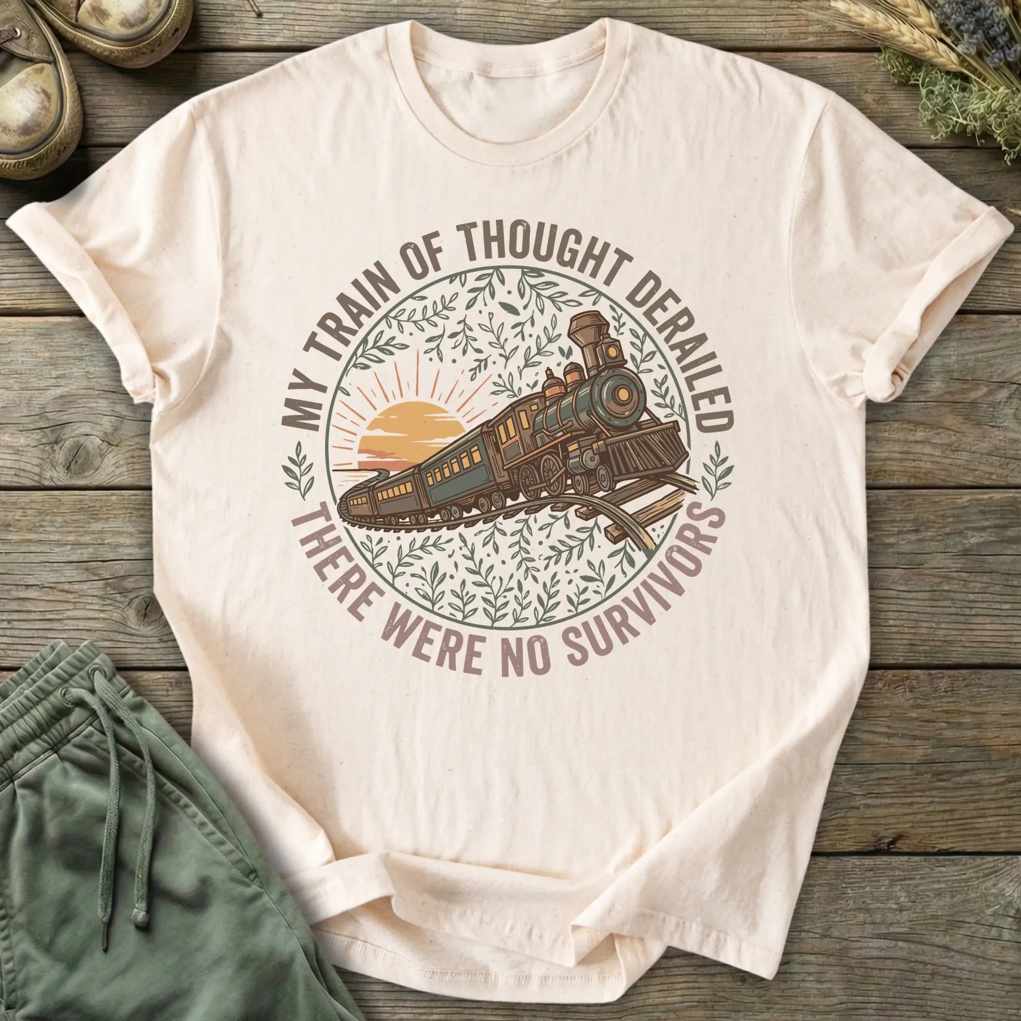 Printify T-Shirt Train Of Thought T-Shirt