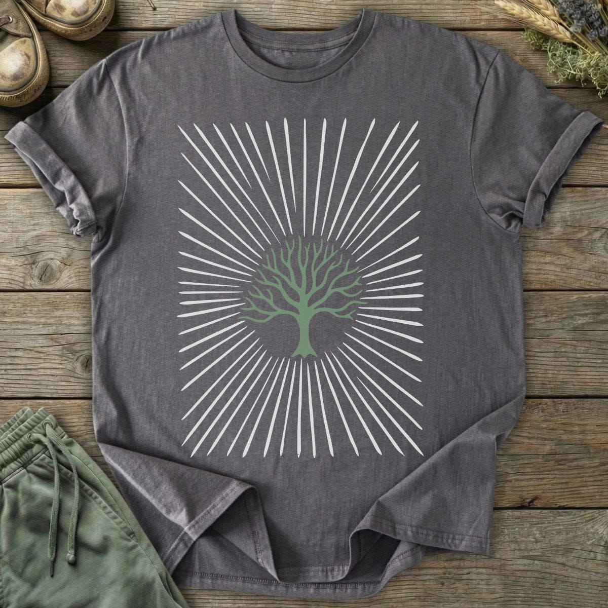 Printify T-Shirt Tree Rays T-Shirt