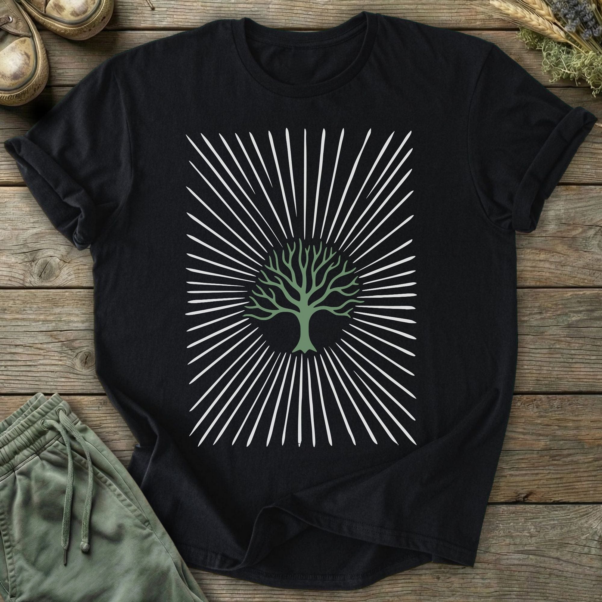 Printify T-Shirt Tree Rays T-Shirt