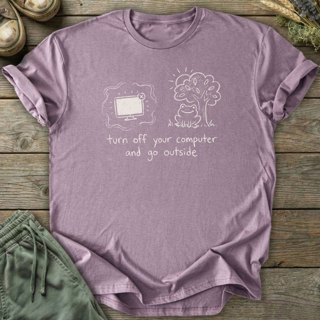 Printify T-Shirt Turn Off Your Computer T-Shirt