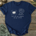 Printify T-Shirt Turn Off Your Computer T-Shirt