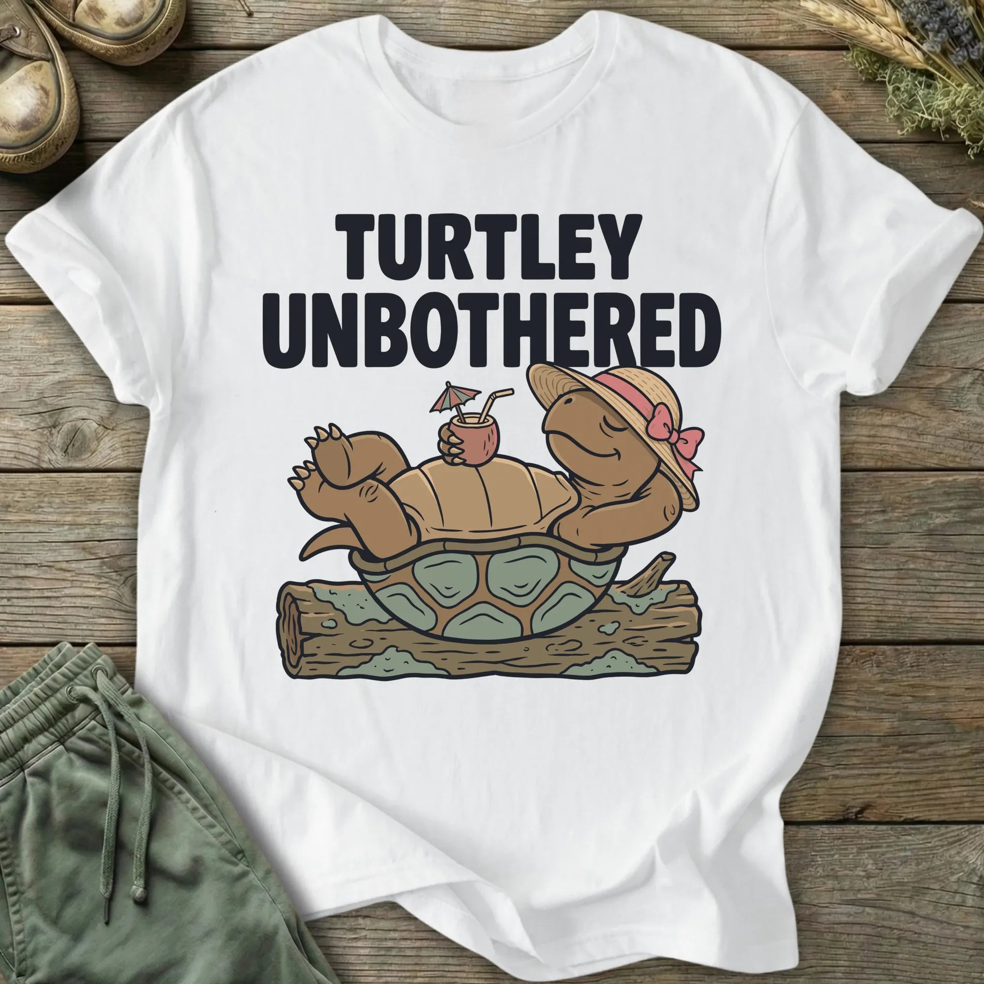 Printify T-Shirt Turtley Unbothered T-Shirt
