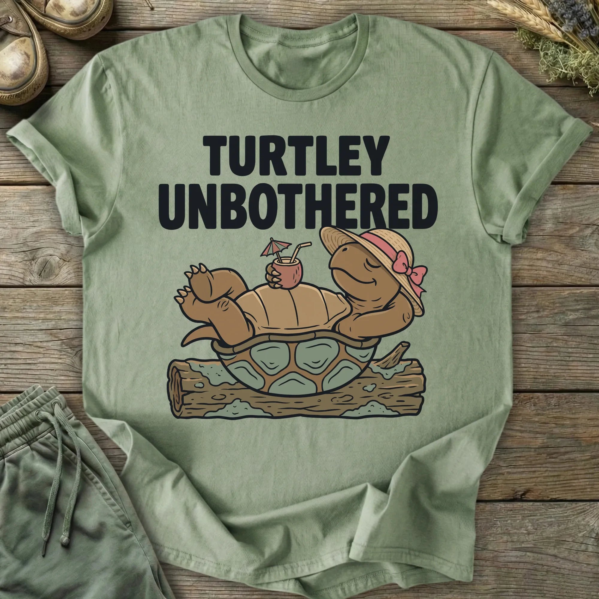 Printify T-Shirt Turtley Unbothered T-Shirt