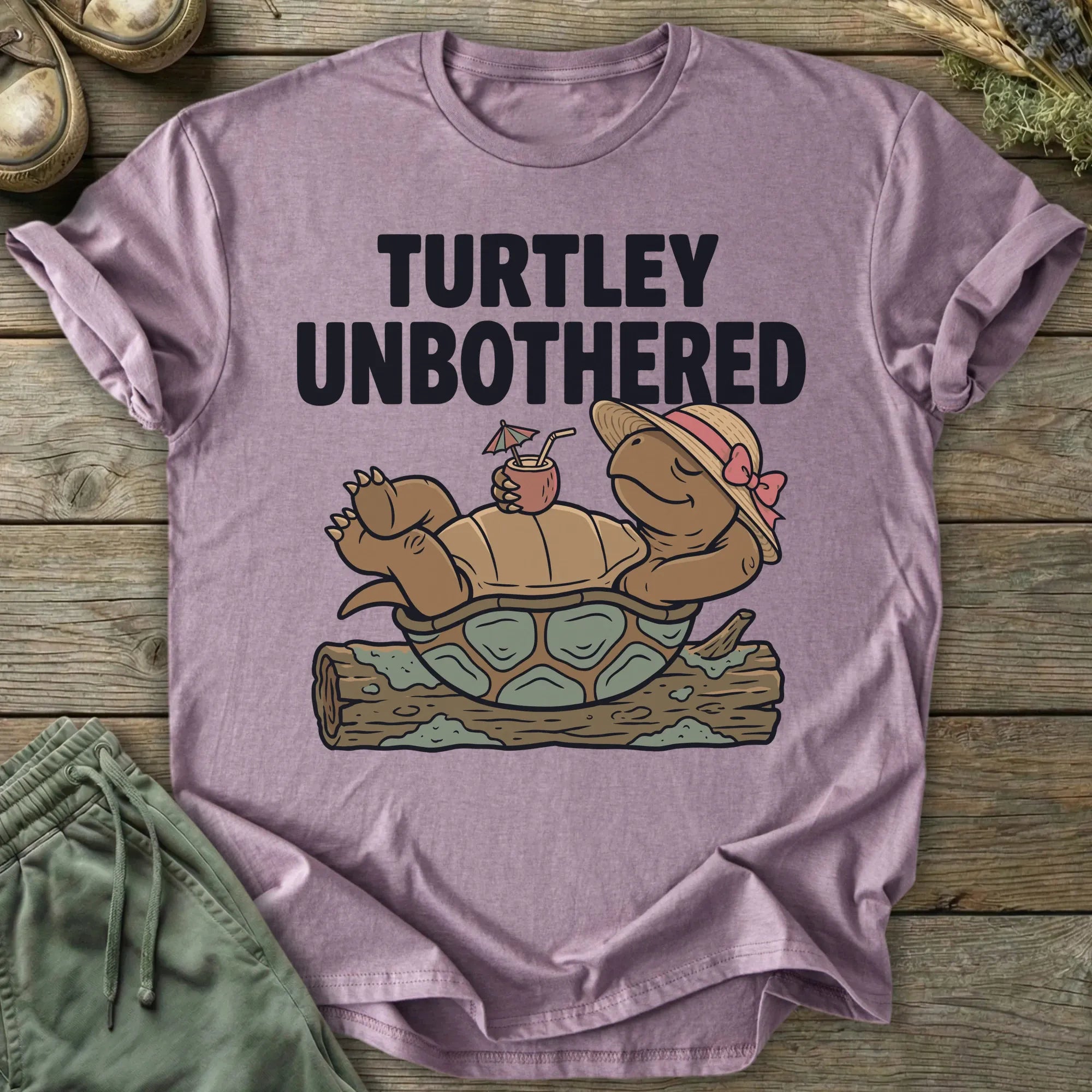 Printify T-Shirt Turtley Unbothered T-Shirt