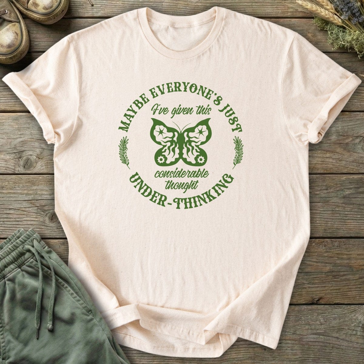 Printify T-Shirt Under Thinking T-Shirt