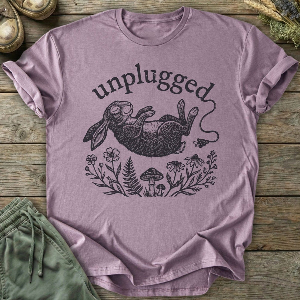 Printify T-Shirt Unplugged Rabbit T-Shirt