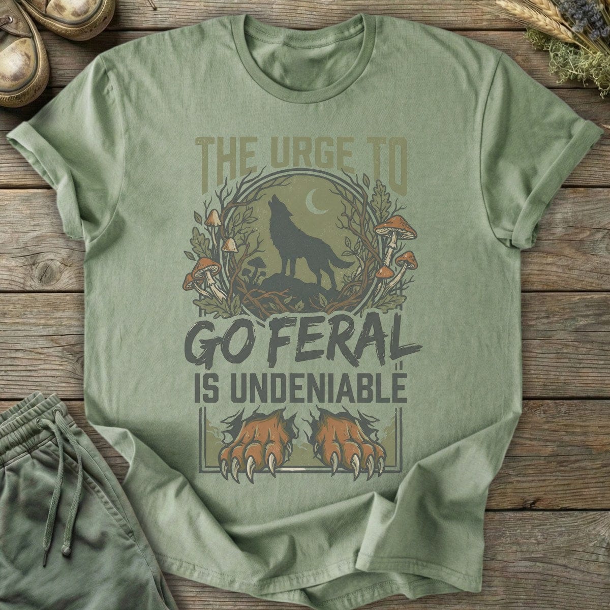 Printify T-Shirt Urge To Go Feral T-Shirt