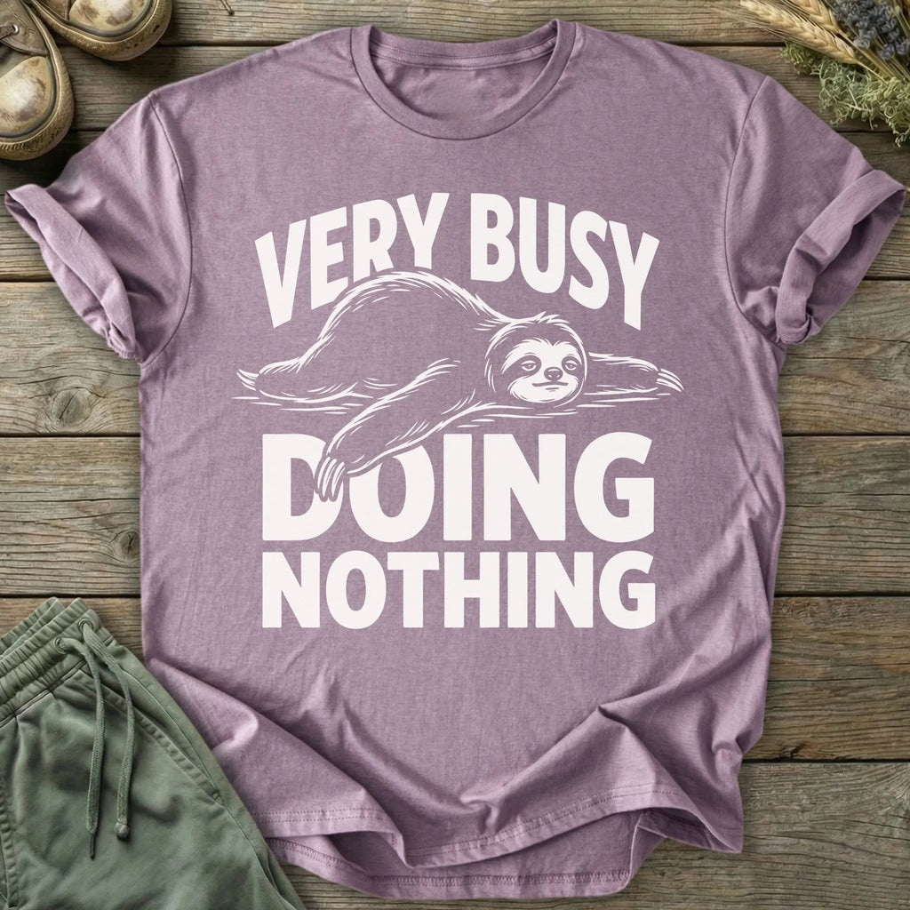 Printify T-Shirt Very Busy Doing Nothing T-Shirt