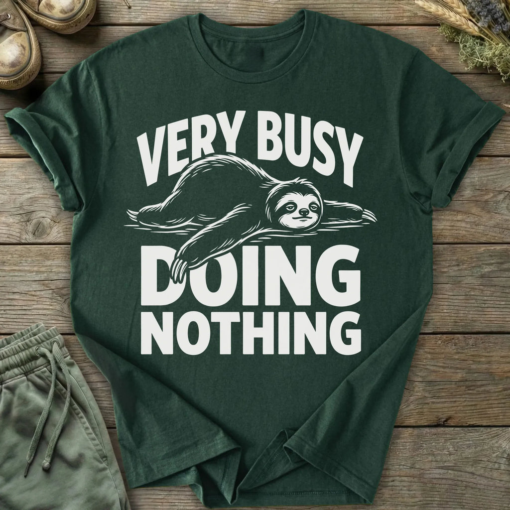Printify T-Shirt Very Busy Doing Nothing T-Shirt