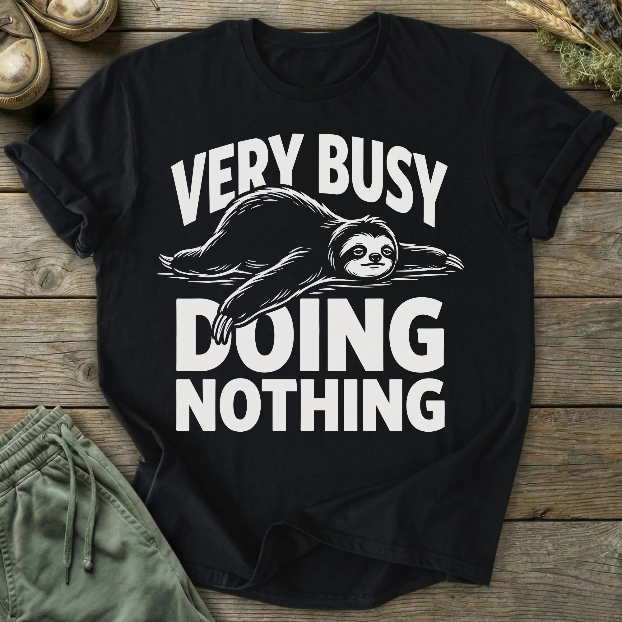 Printify T-Shirt Very Busy Doing Nothing T-Shirt
