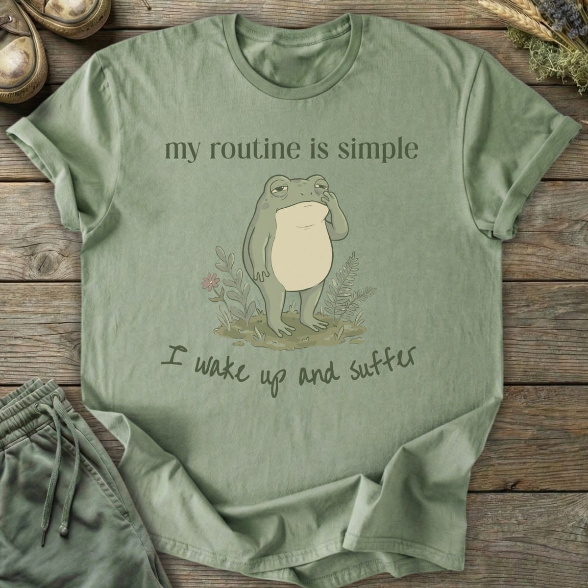Printify T-Shirt Wake Up And Suffer T-Shirt