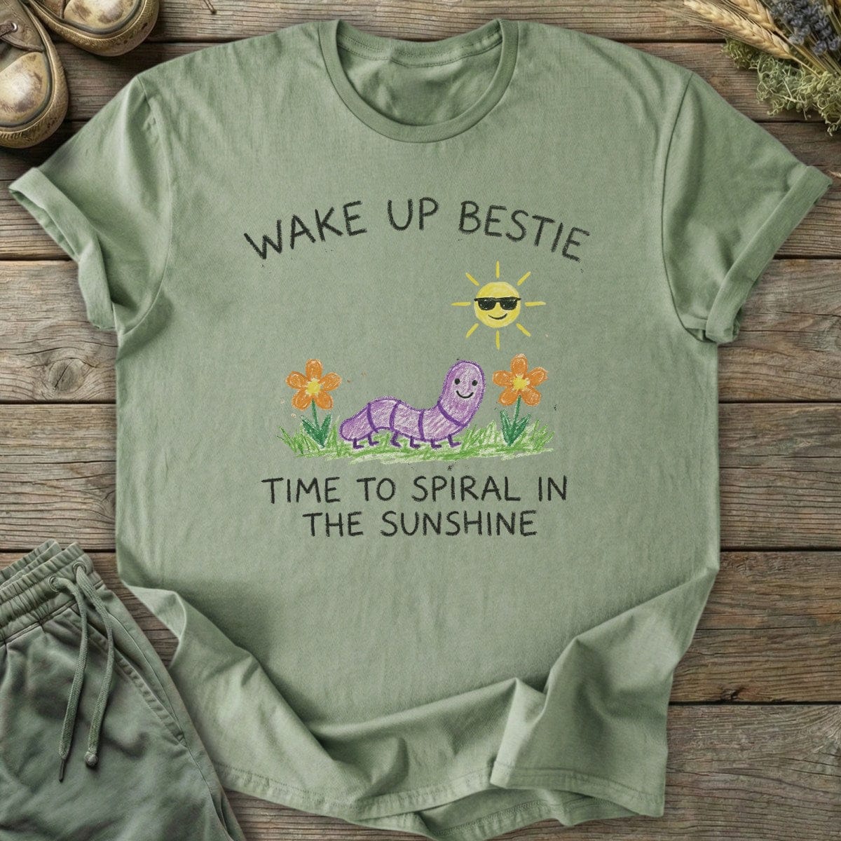 Printify T-Shirt Wake Up Bestie T-Shirt