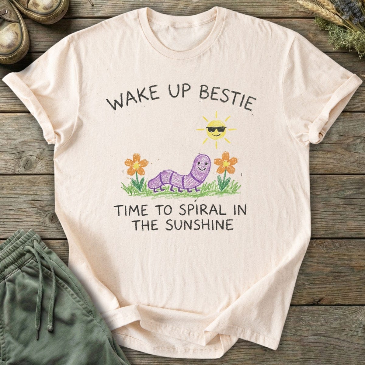 Printify T-Shirt Wake Up Bestie T-Shirt