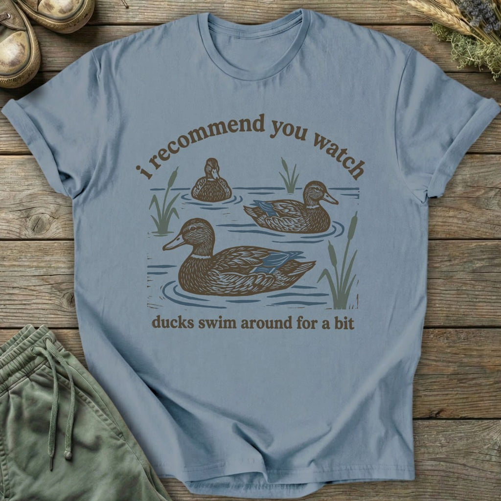Printify T-Shirt Watch Ducks Swim T-Shirt