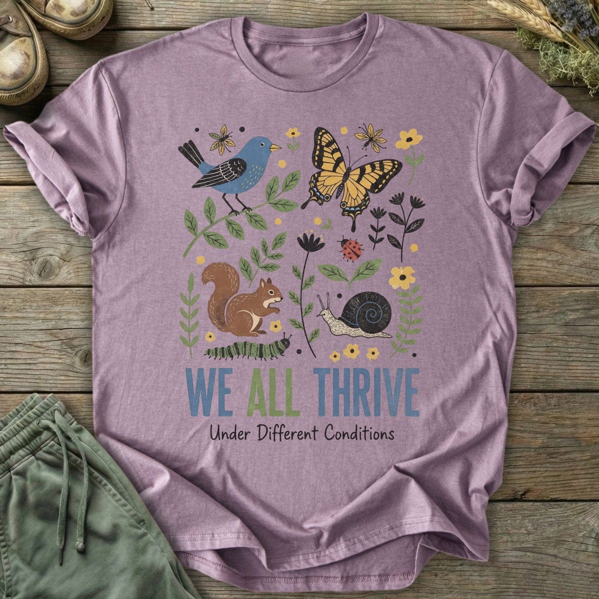 Printify T-Shirt We All Thrive T-Shirt