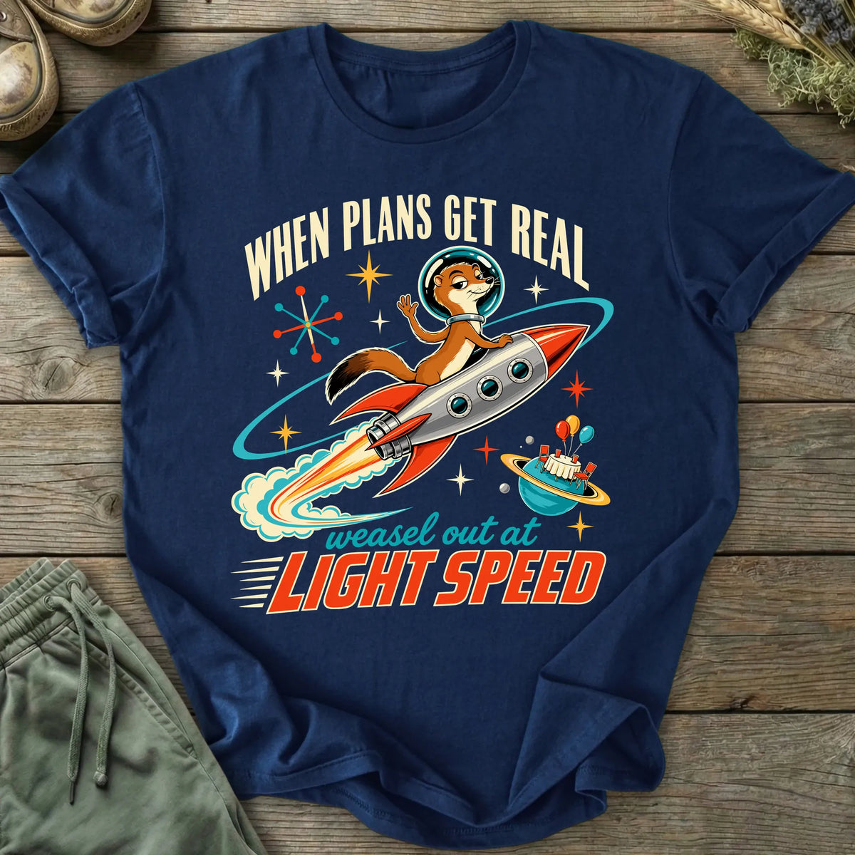 Printify T-Shirt Weasel Out T-Shirt