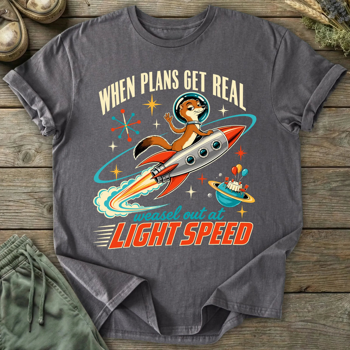 Printify T-Shirt Weasel Out T-Shirt