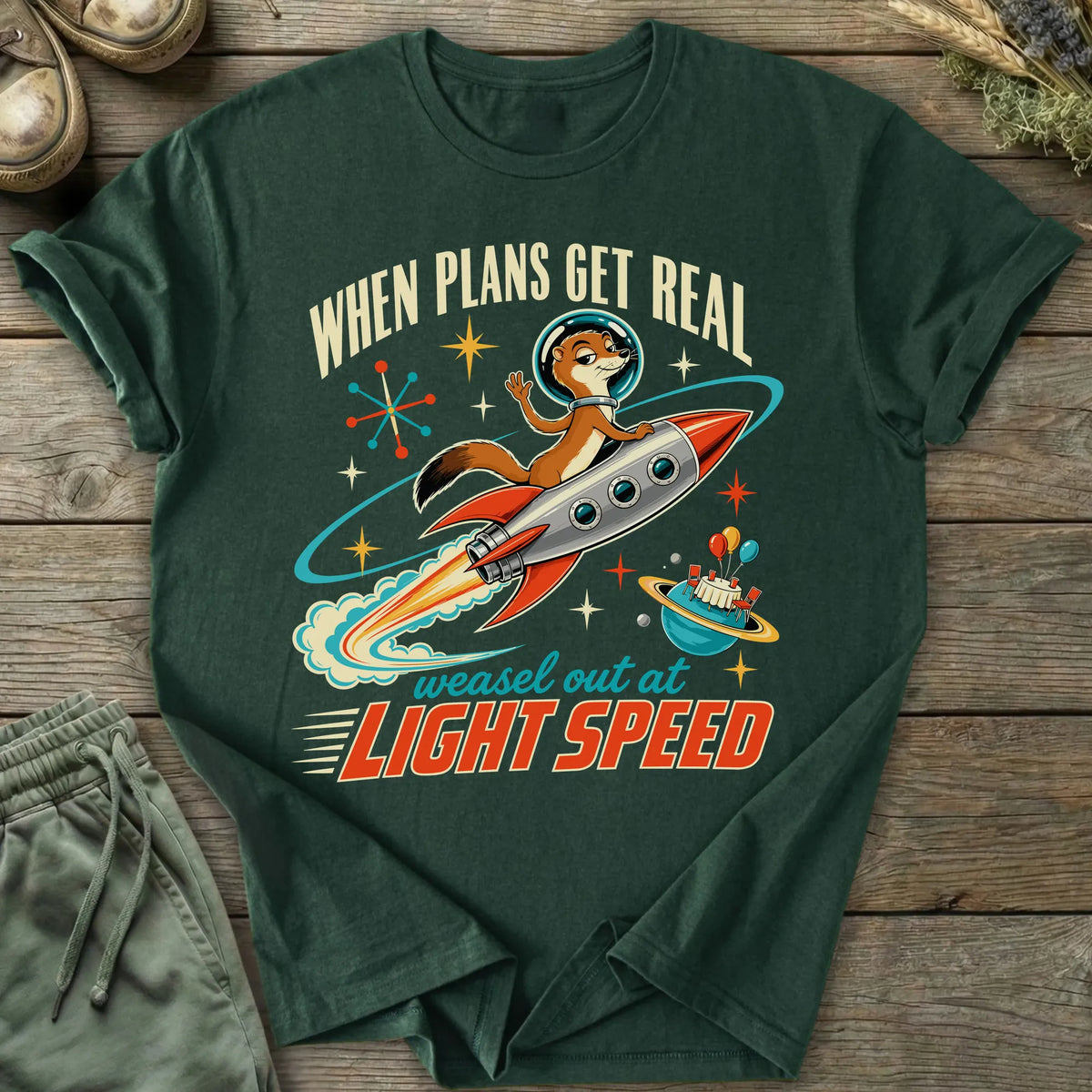 Printify T-Shirt Weasel Out T-Shirt