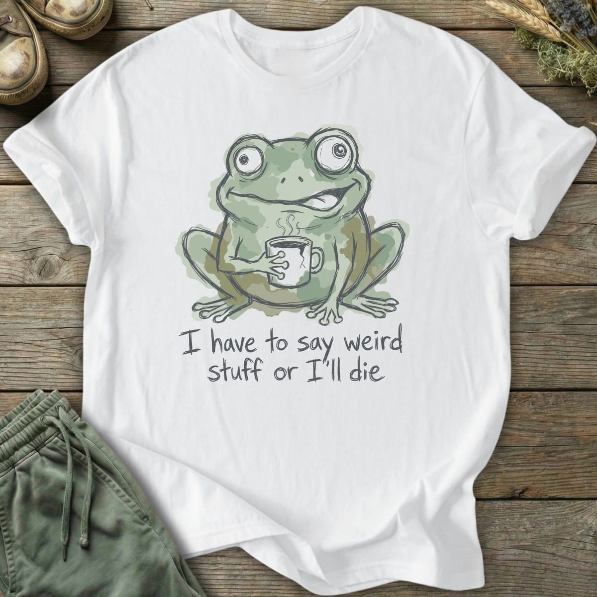 Printify T-Shirt Weird Stuff Frog T-Shirt