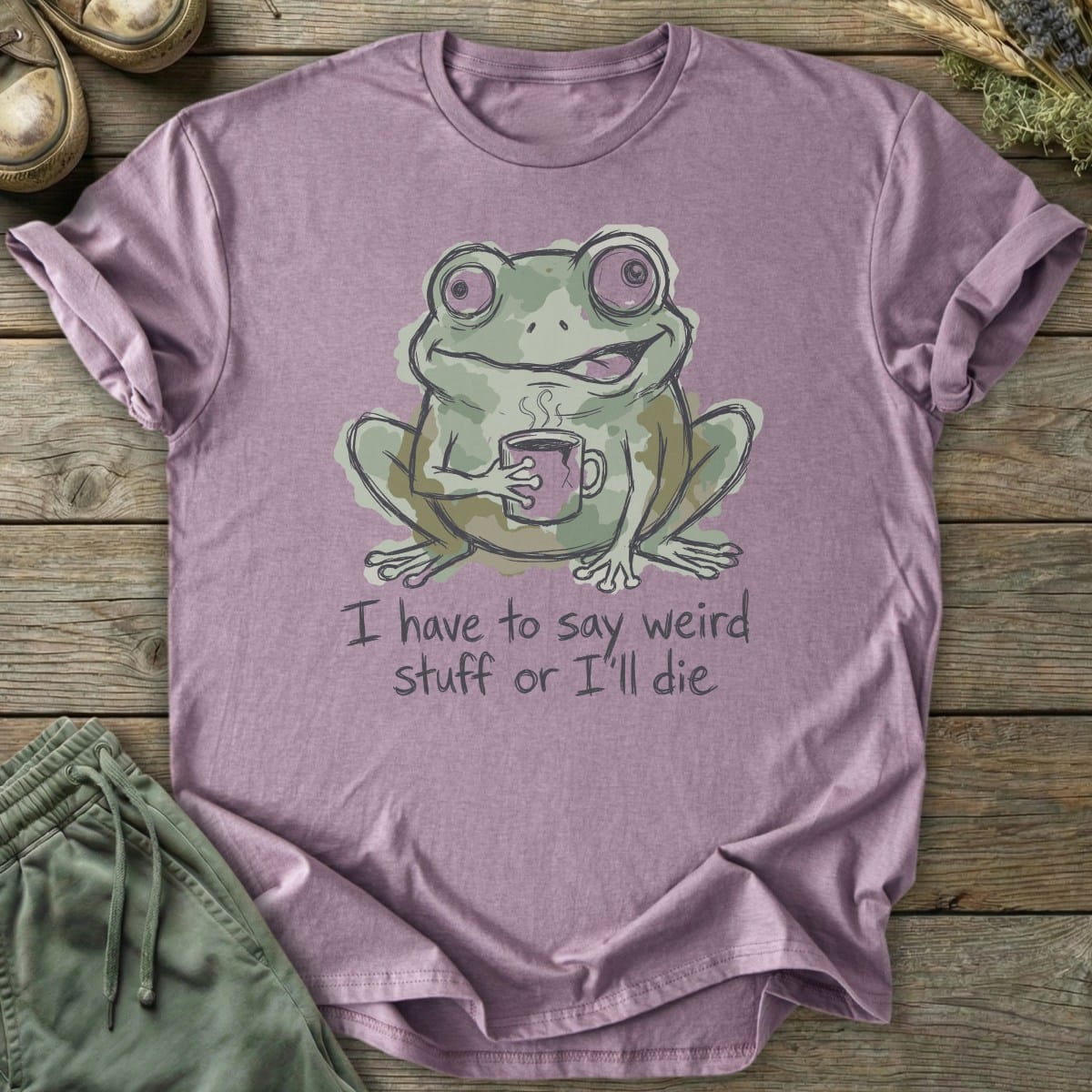 Printify T-Shirt Weird Stuff Frog T-Shirt