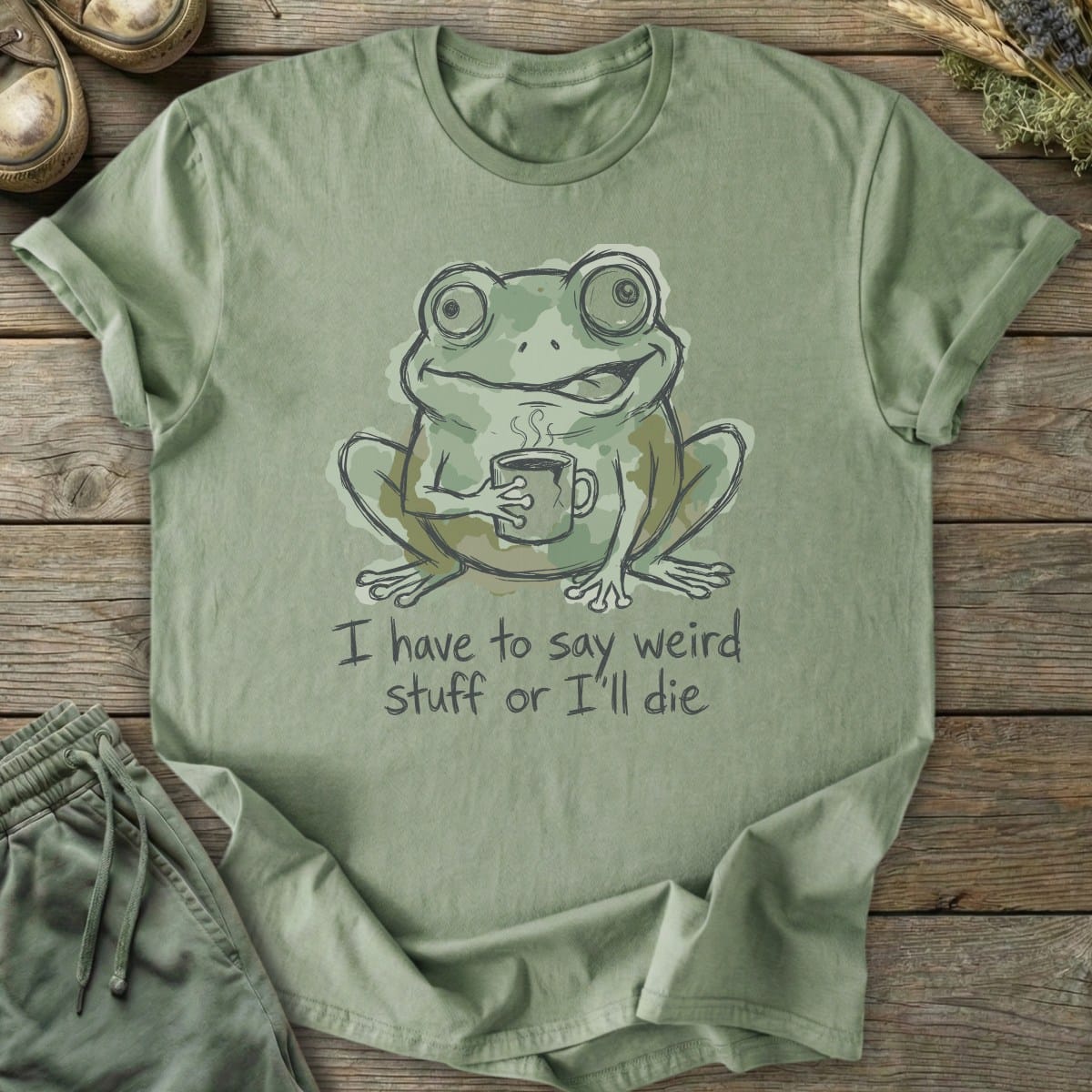 Printify T-Shirt Weird Stuff Frog T-Shirt