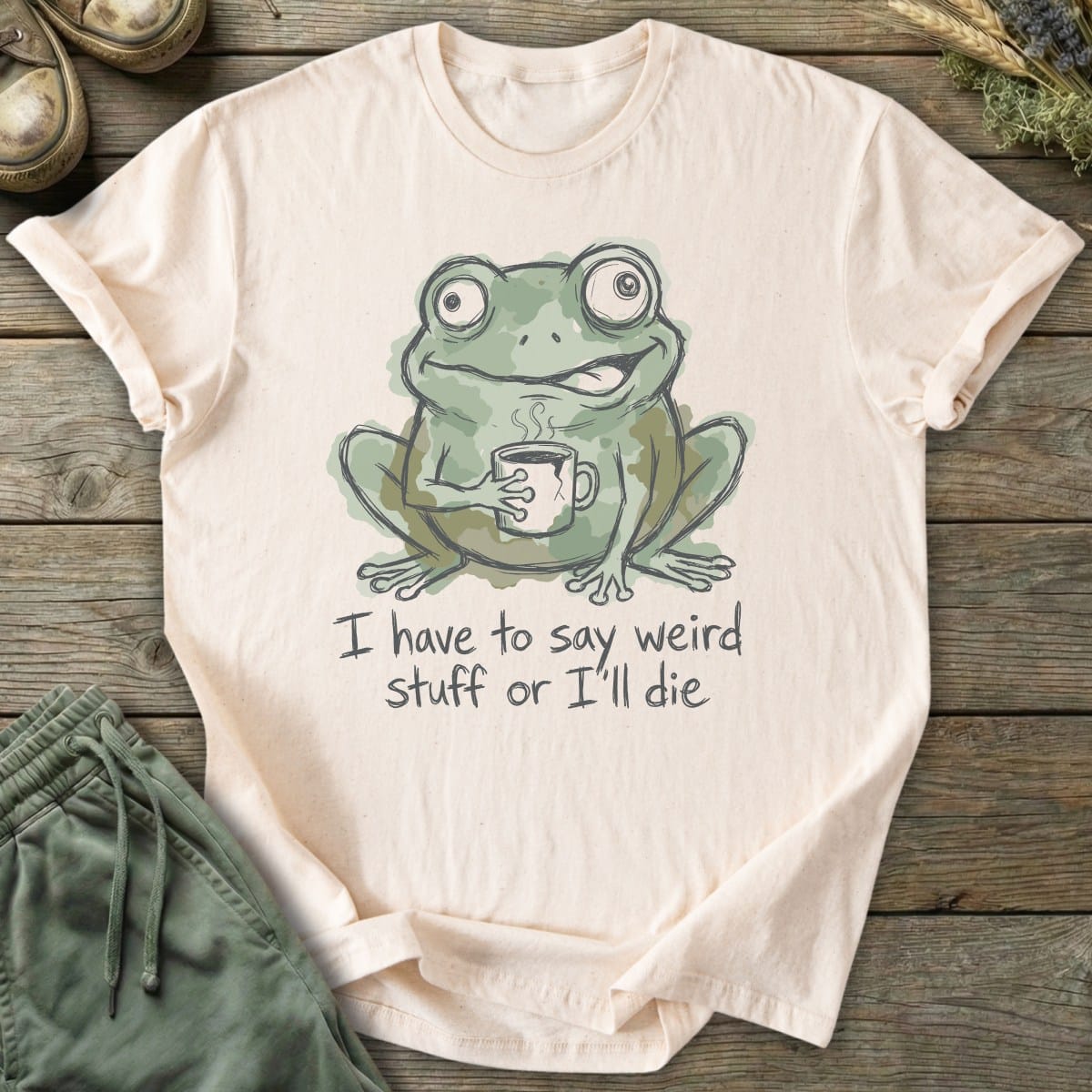 Printify T-Shirt Weird Stuff Frog T-Shirt