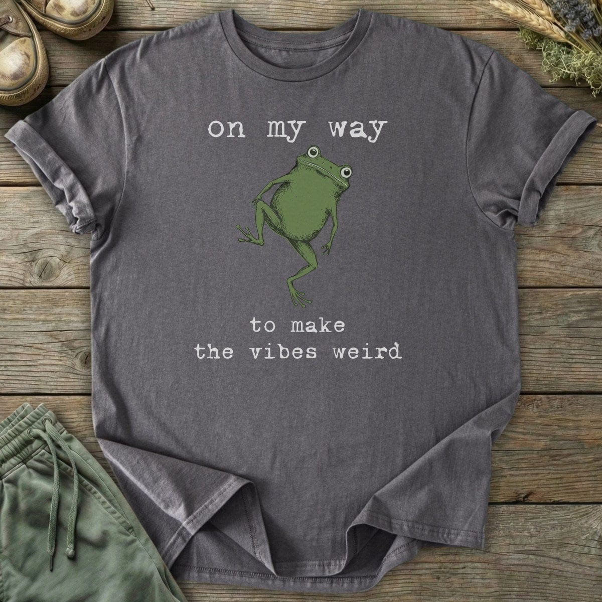 Printify T-Shirt Weird Vibes Frog T-Shirt