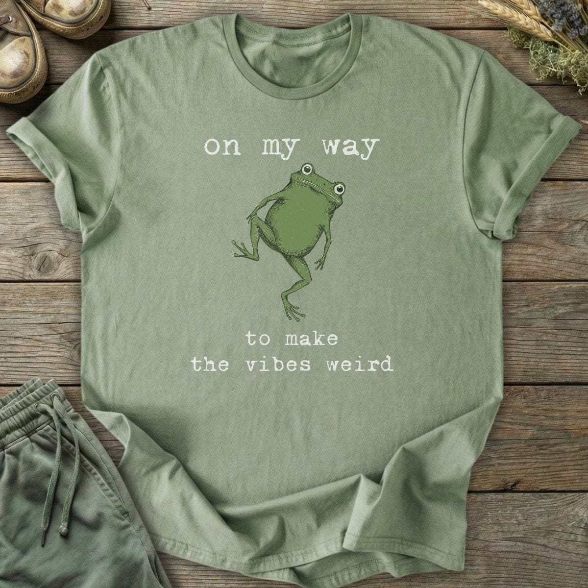 Printify T-Shirt Weird Vibes Frog T-Shirt
