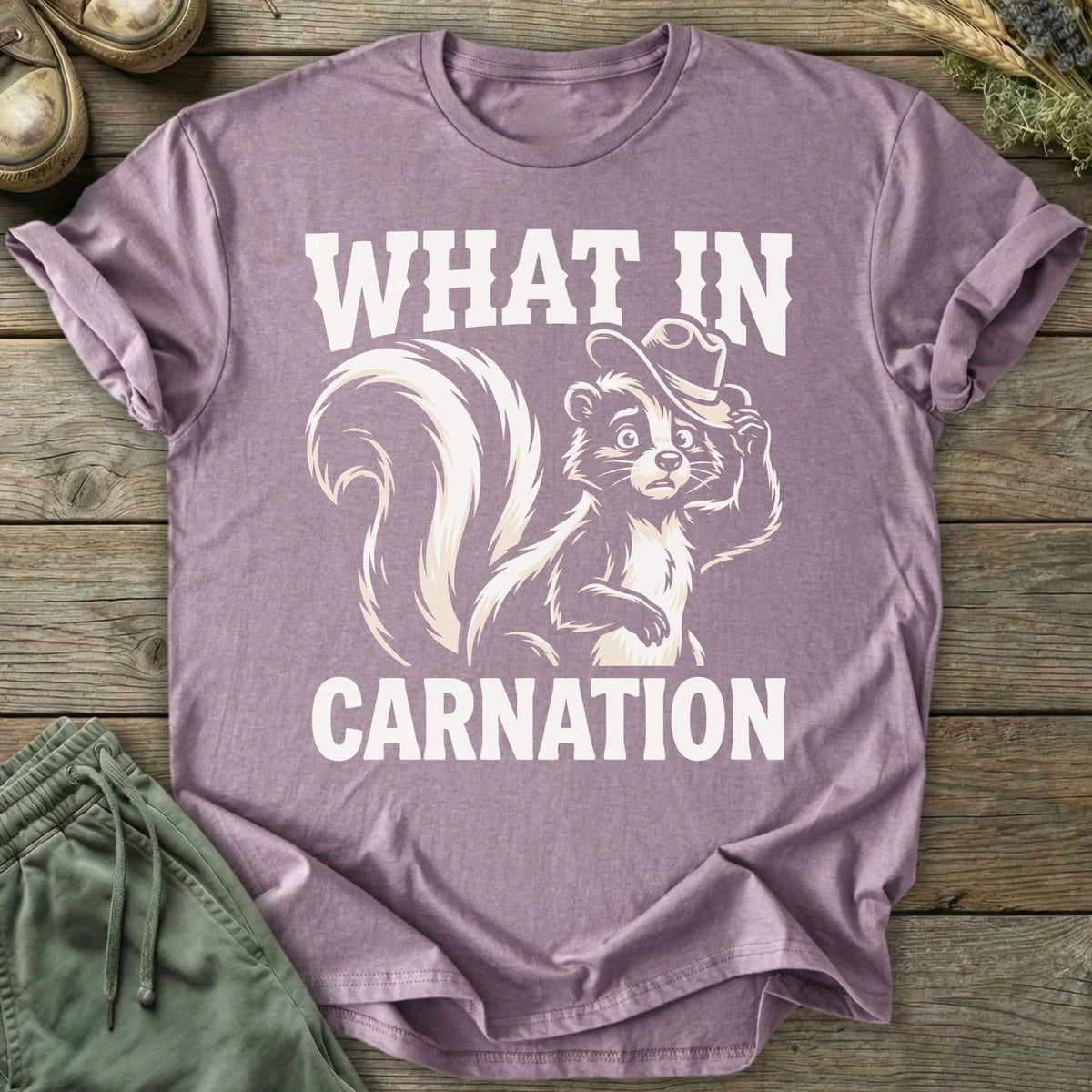 Printify T-Shirt What In Carnation T-Shirt