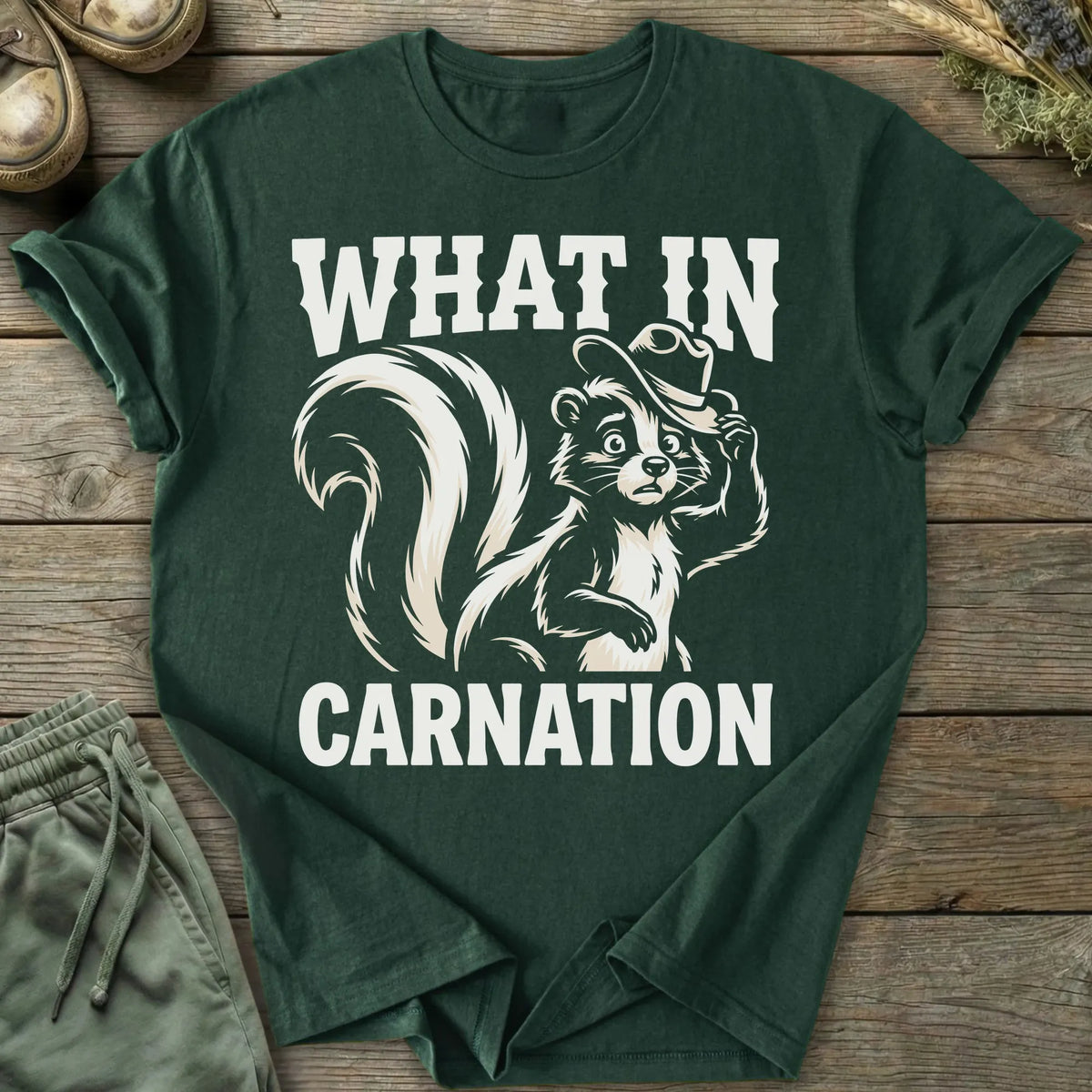 Printify T-Shirt What In Carnation T-Shirt