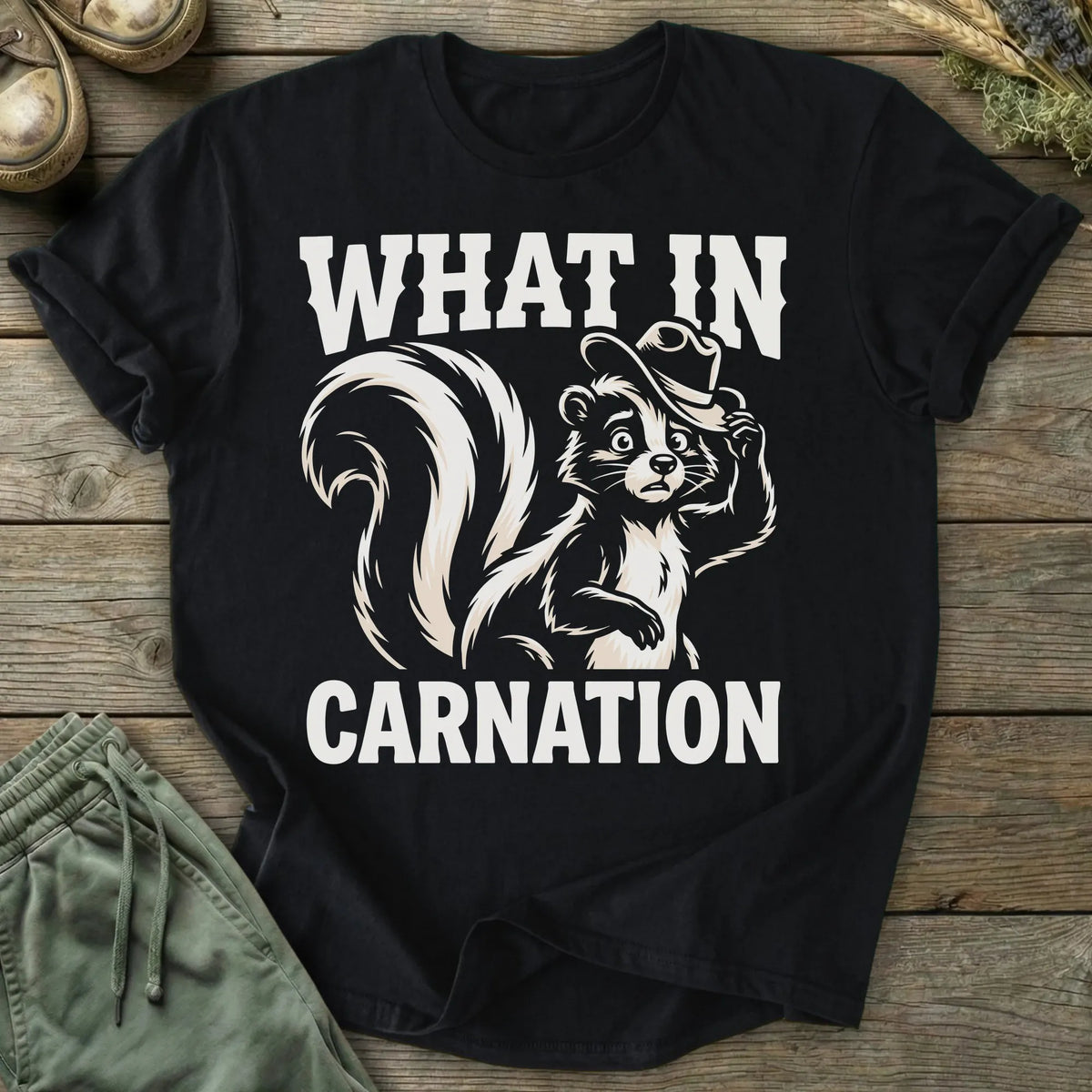 Printify T-Shirt What In Carnation T-Shirt