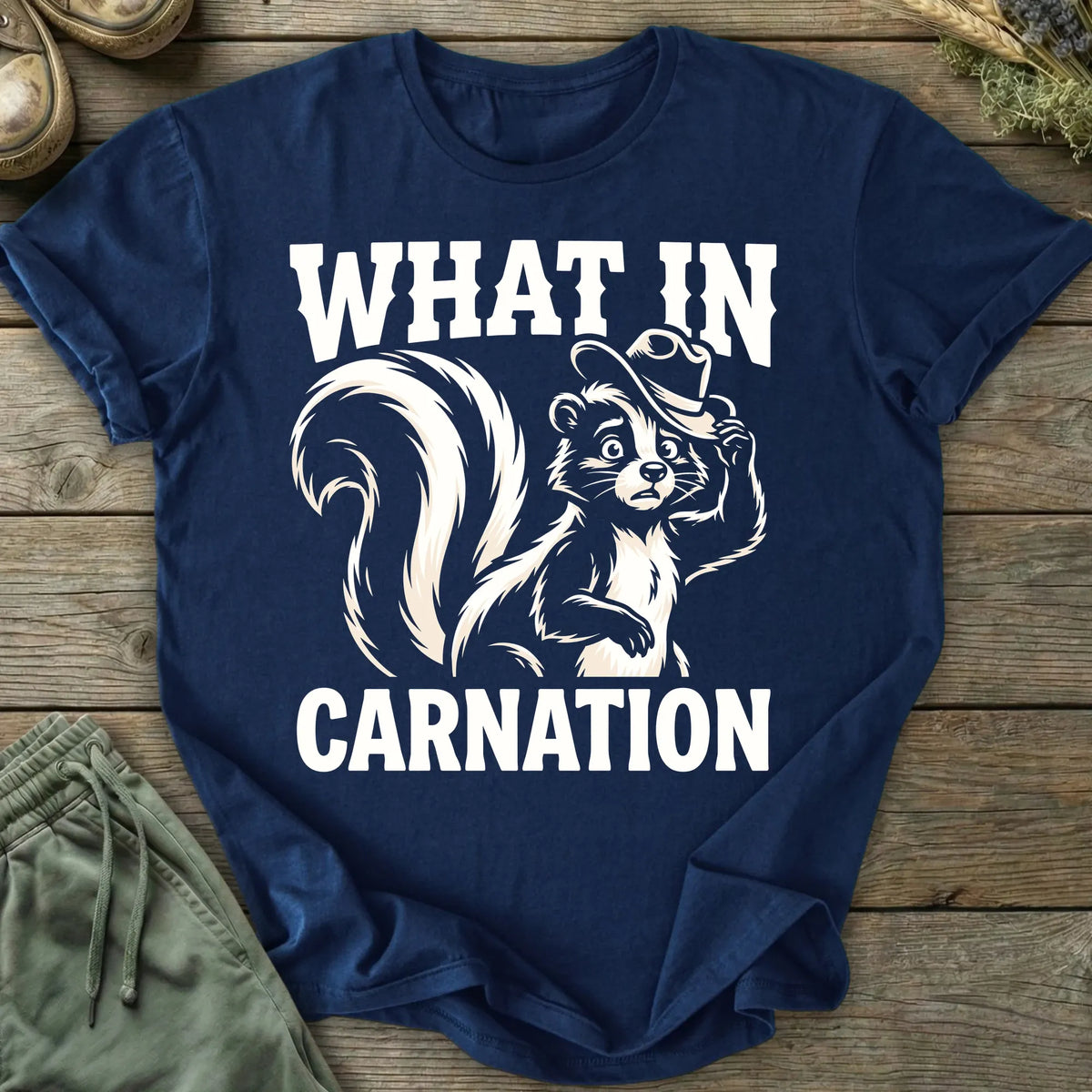 Printify T-Shirt What In Carnation T-Shirt